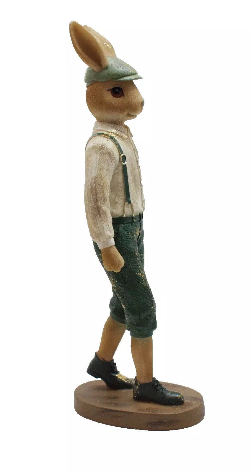 Kaufhaus le petit Osterhase Deko Hase Mann Oster Tier Kaninchen Figur Ei Osterei Skulptur Objekt, Dekofigur Dekoskulptur Osterfigur aus Polyresin (Kunststein)