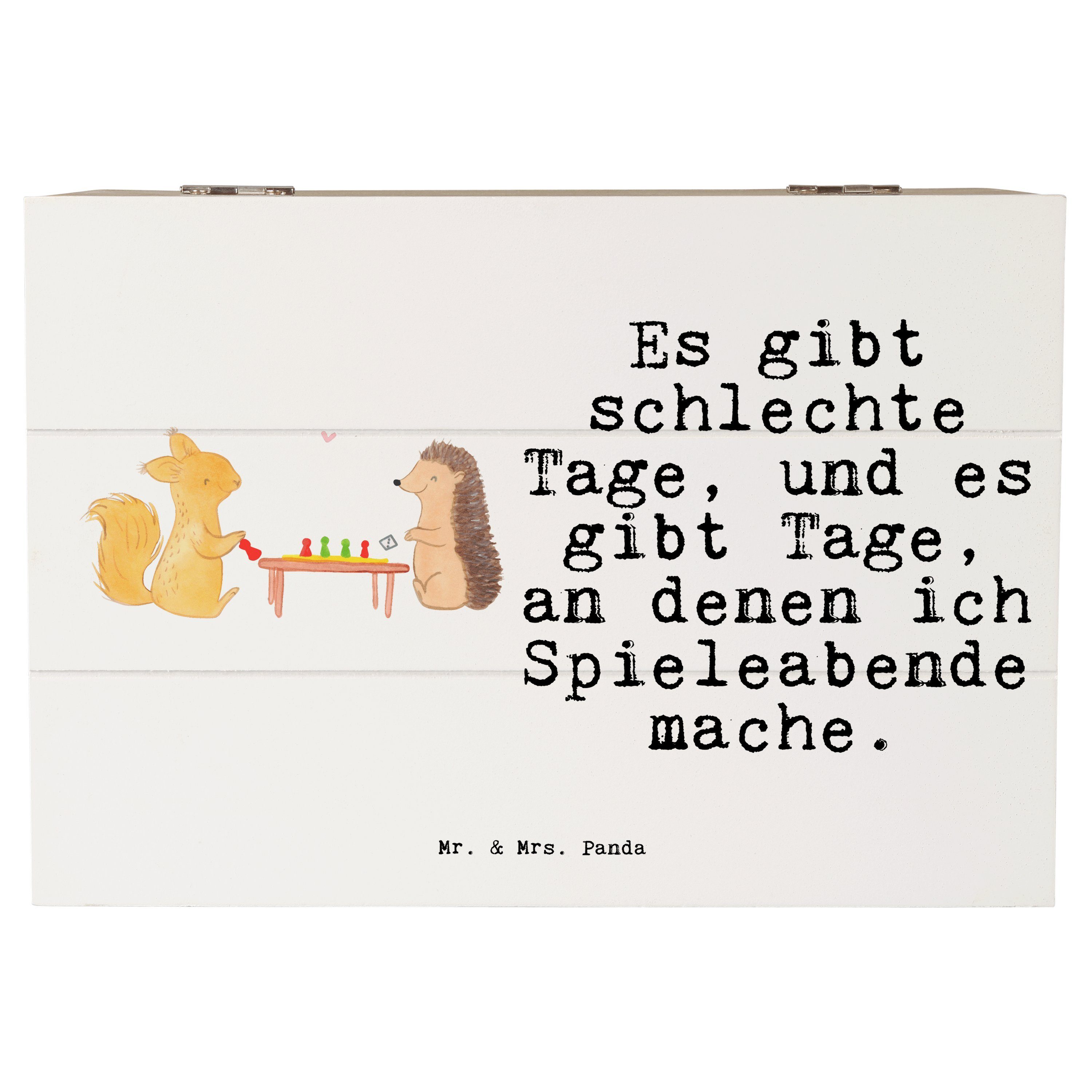 Dekokiste Eichhörnchen Gesellschaftsspiele Tage - Weiß - Geschenk, Spieleabend
