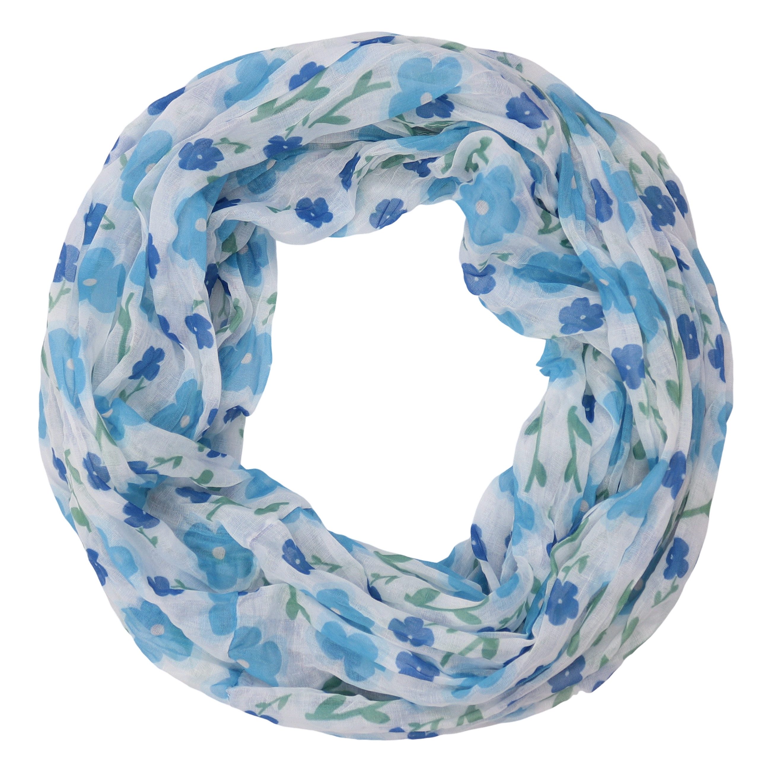 Loop Damen Schal mit Blumen Muster, Weich, Schlauchschal