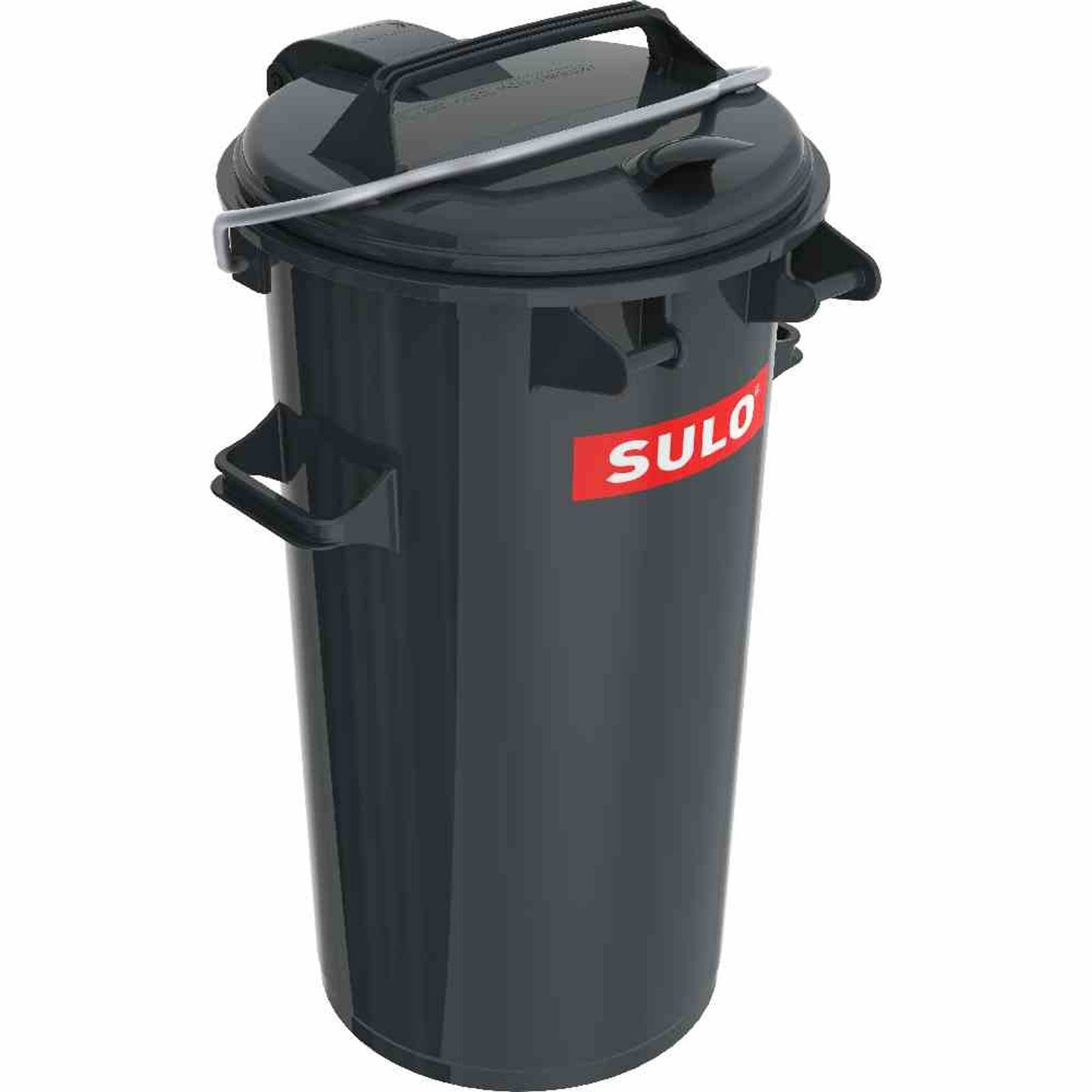 SULO Mülleimer Systemmülleimer 50l grau Kunststoff, m. Alu-Bügel