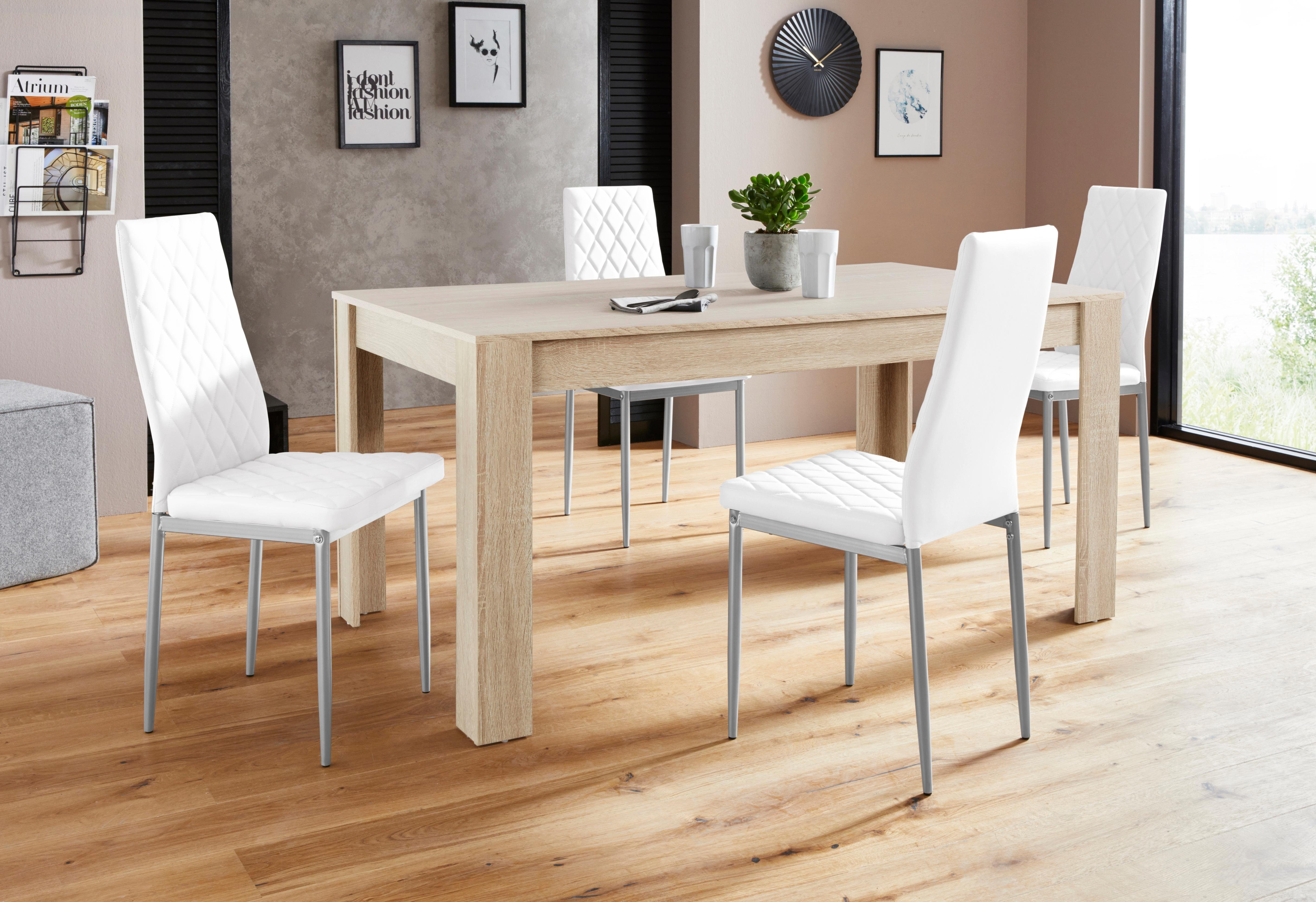 OTTO home Essgruppe Lynn160/Brooke, (Set, 5-tlg), Tisch mit 4 Stühlen