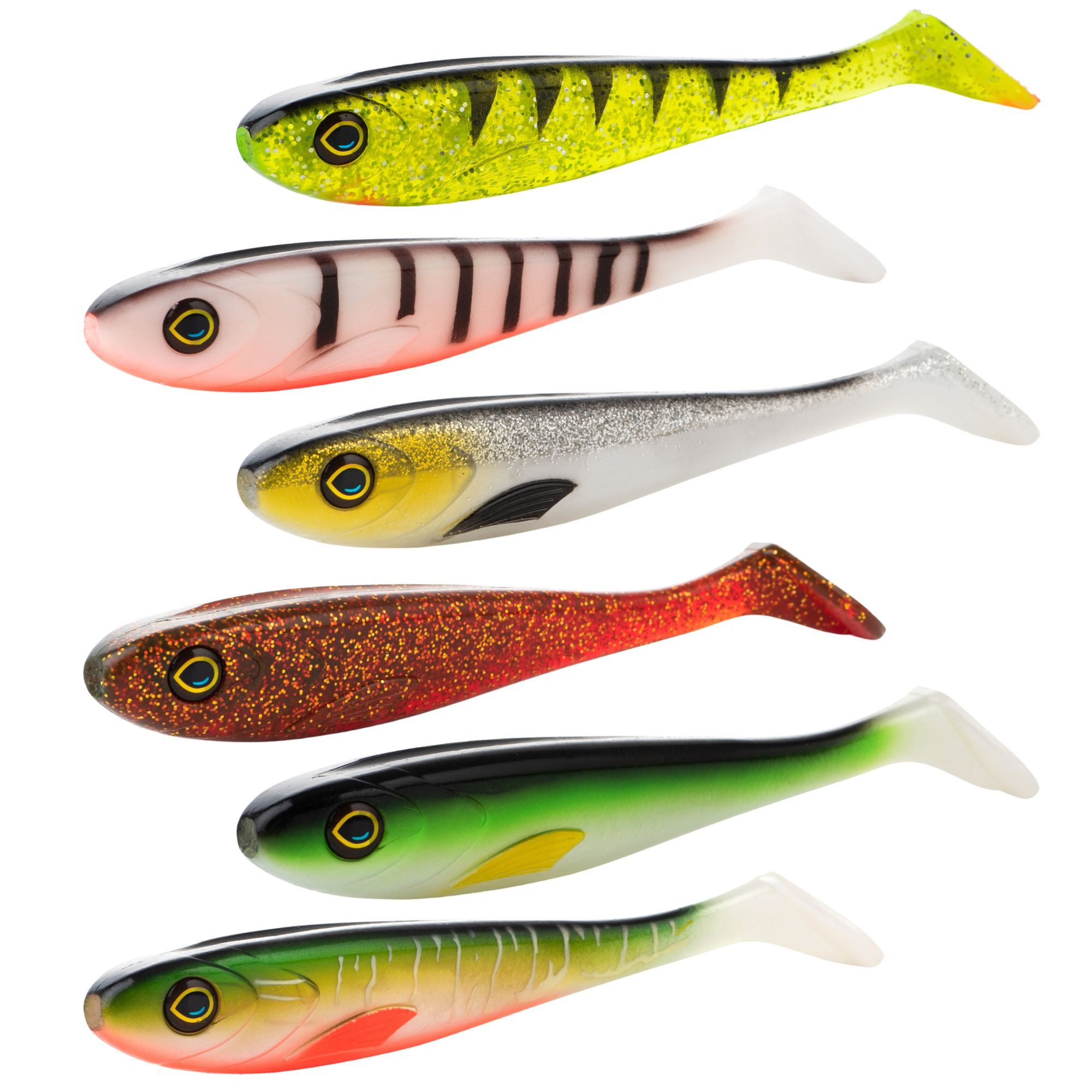 Kunstköder 18,5cm Inzite Flanker Set Hechtköder fängiger Gummifisch UV-Aktiv