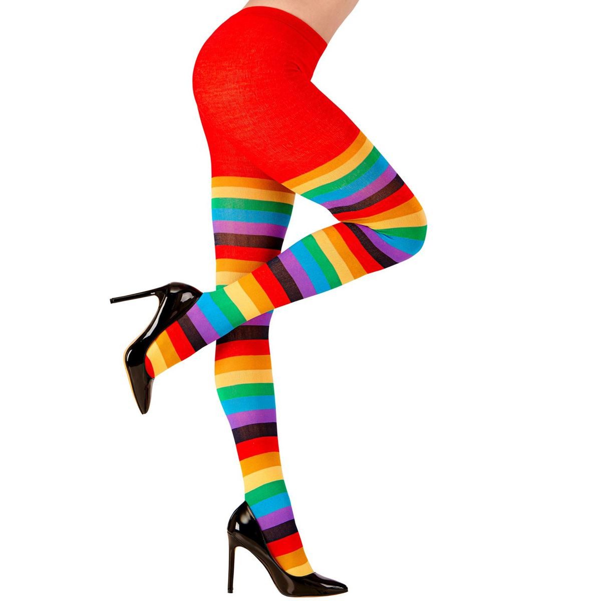 Widmann S.r.l. Kostüm WIDMANN Regenbogen Strumpfhose 75 DEN Erwachsenengröße