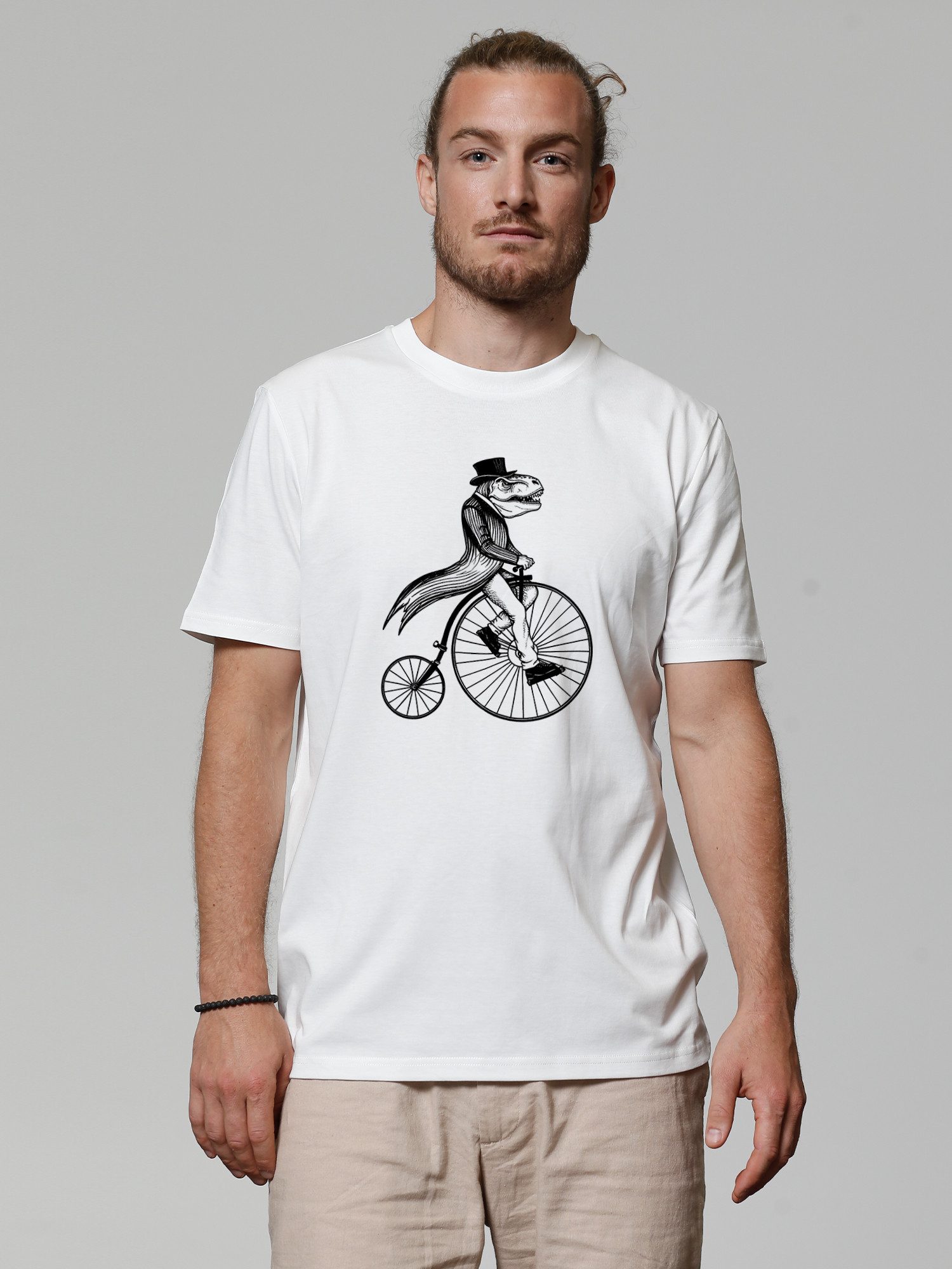 T-Shirt T-Rex auf Fahrrad