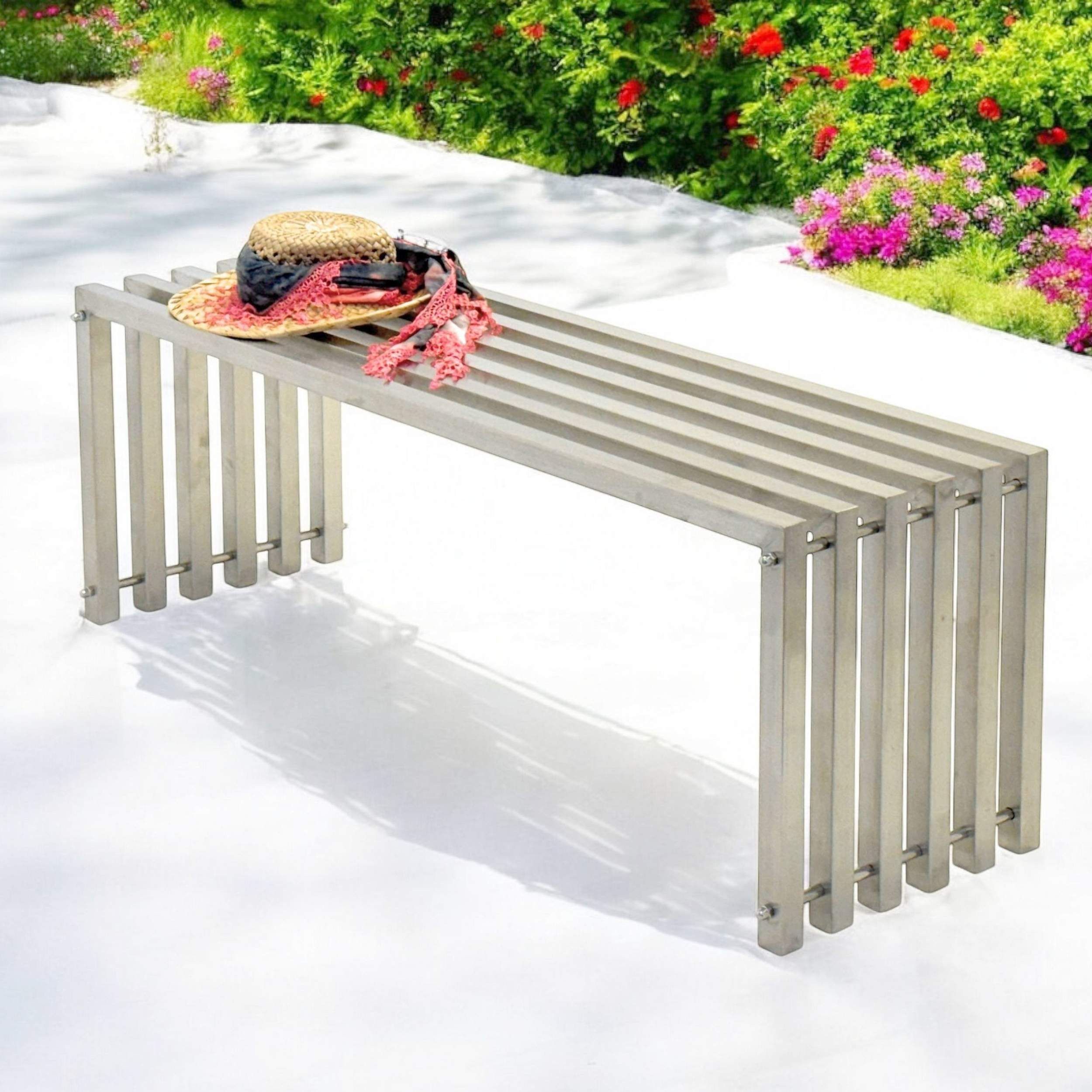DanDiBo Gartenbank Wetterfest Metall Edelstahl Massiv günstig online kaufen