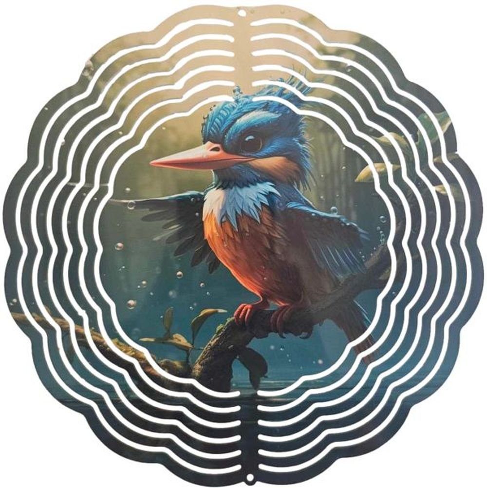Ladreas Windspiel Edelstahl 3D Windspiel Windspinner 20cm Vogel WI321