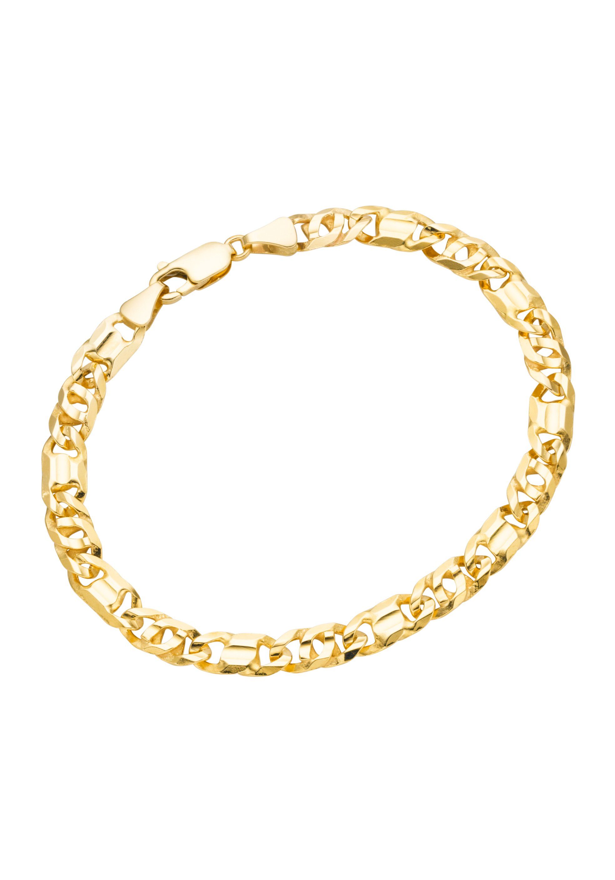 Firetti Goldarmband Schmuck Geschenk Gold 585, Rebhuhnaugen-Kette, ca. 5,7 mm breit, zu Hoodie, Kleid, Shirt, Jeans, Sneaker! Anlass Geburtstag Weihnachten | Goldarmbänder