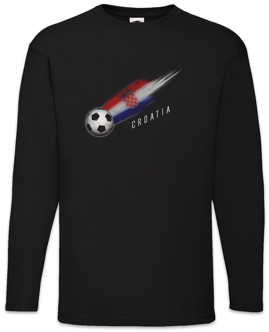 Langarmshirt Croatia Football Comet I Langarm T-Shirt Kroatien Kroatisch Kroatische