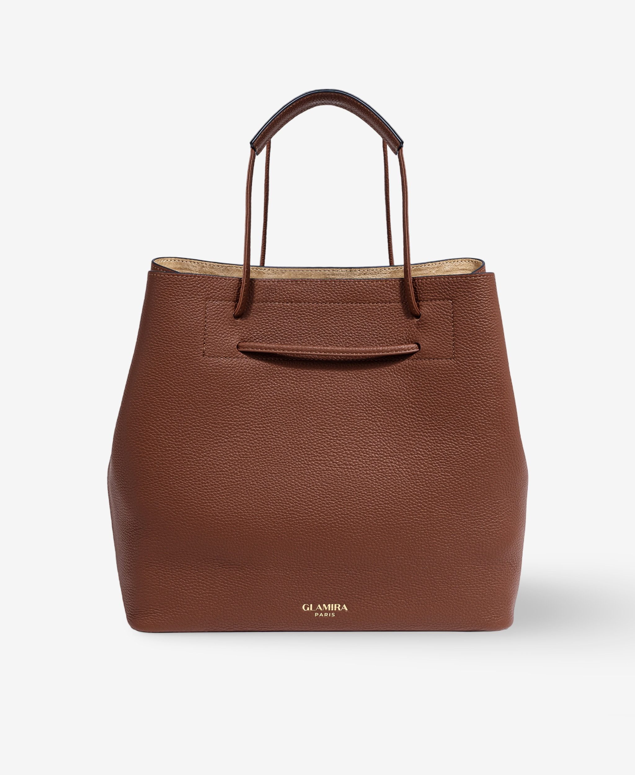 GLAMIRA Handtasche Lysandra Braune Schultertasche (1-tlg), echt Leder