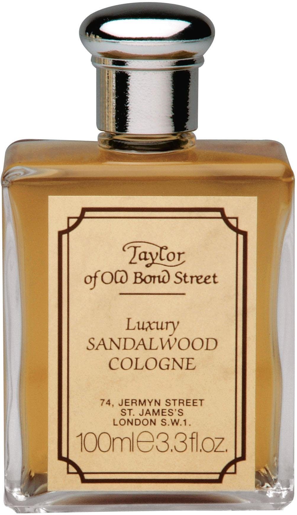 Taylor of Old Bond Street Eau de Cologne Luxury Sandlewood, Klassischer Sandelholzduft: zeitlos, würzig-süß und erfrischend.
