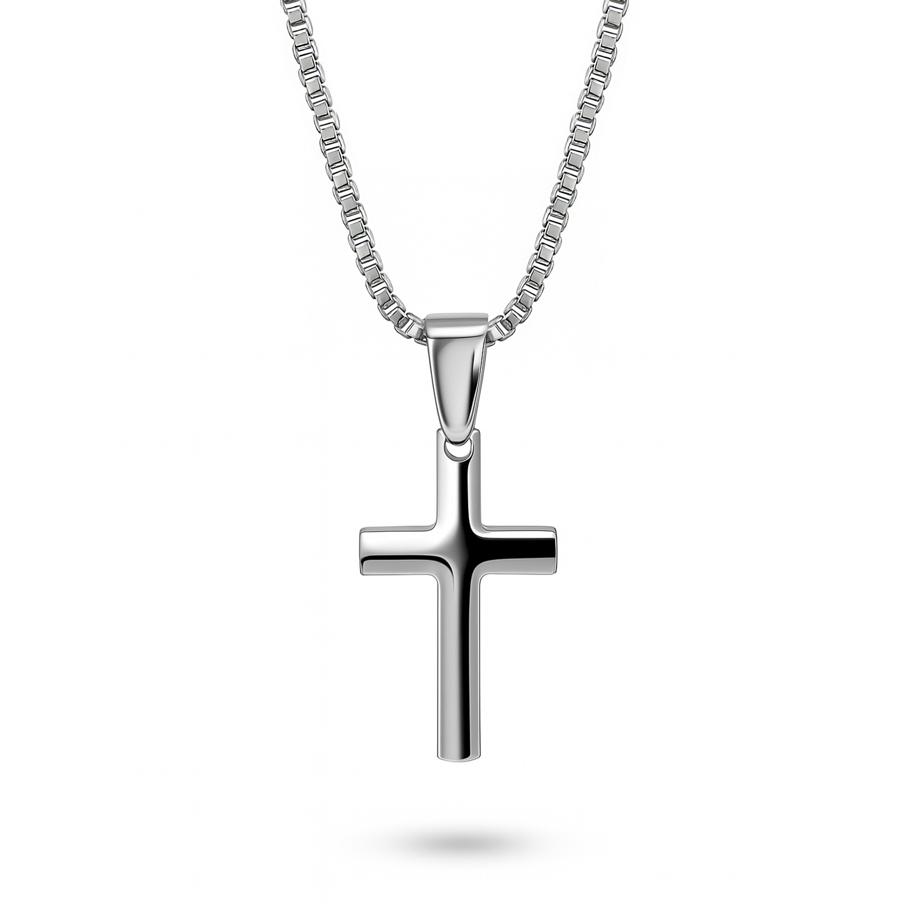 UNIQAL.de Kreuzkette UNIQAL Kreuz Halskette mit Anhänger Symbol (Edelstahl, Casual Style, Unisex, Basic, Deutsches Patent-und Markenamt), Kreuzanhänger
