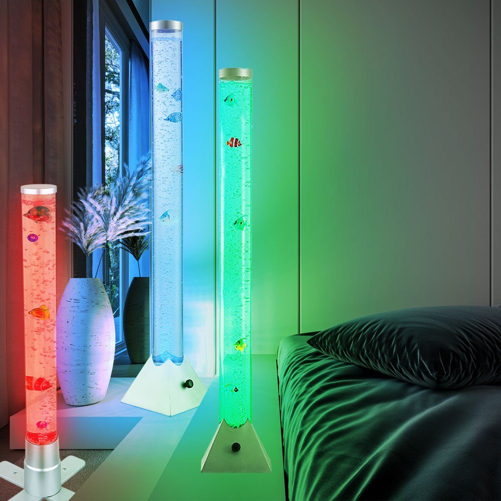 verbaut, Farbwechsel, fest Farbwechsel Sprudelsäule Globo Fische Wassersprudelsäule LED LED-Leuchtmittel Wassersäule LED RGB Stehlampe,