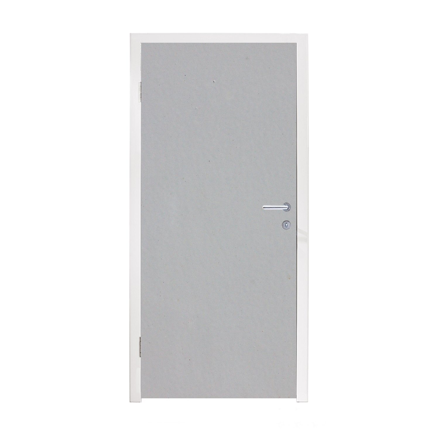 MuchoWow Türtapete Metalldruck - Grau, Matt, bedruckt, (1 St), Fototapete für Tür, Türaufkleber, 75x205 cm