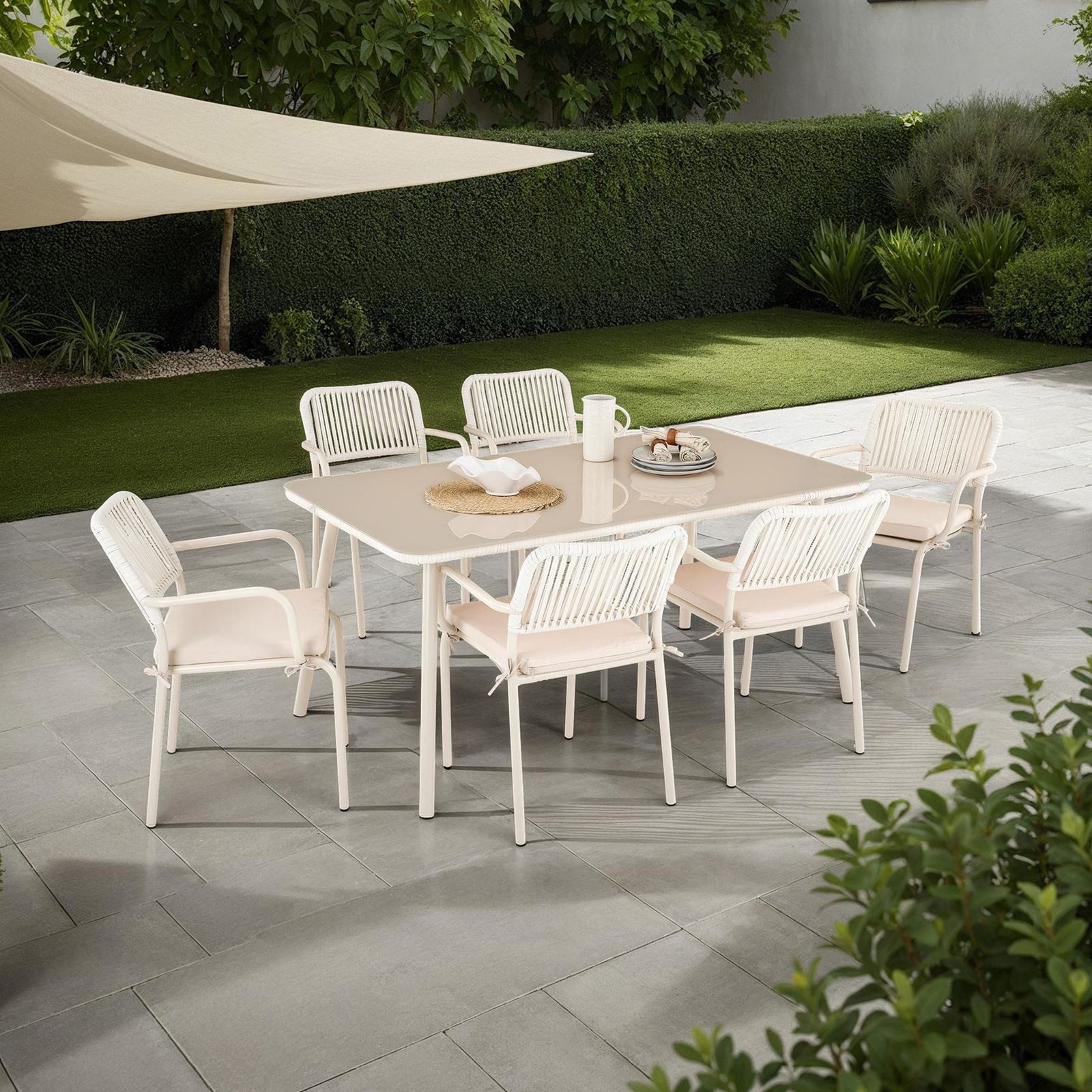 IDIMEX Garten-Essgruppe VOLONTE, Sitzgruppe 6 Stühle günstig online kaufen