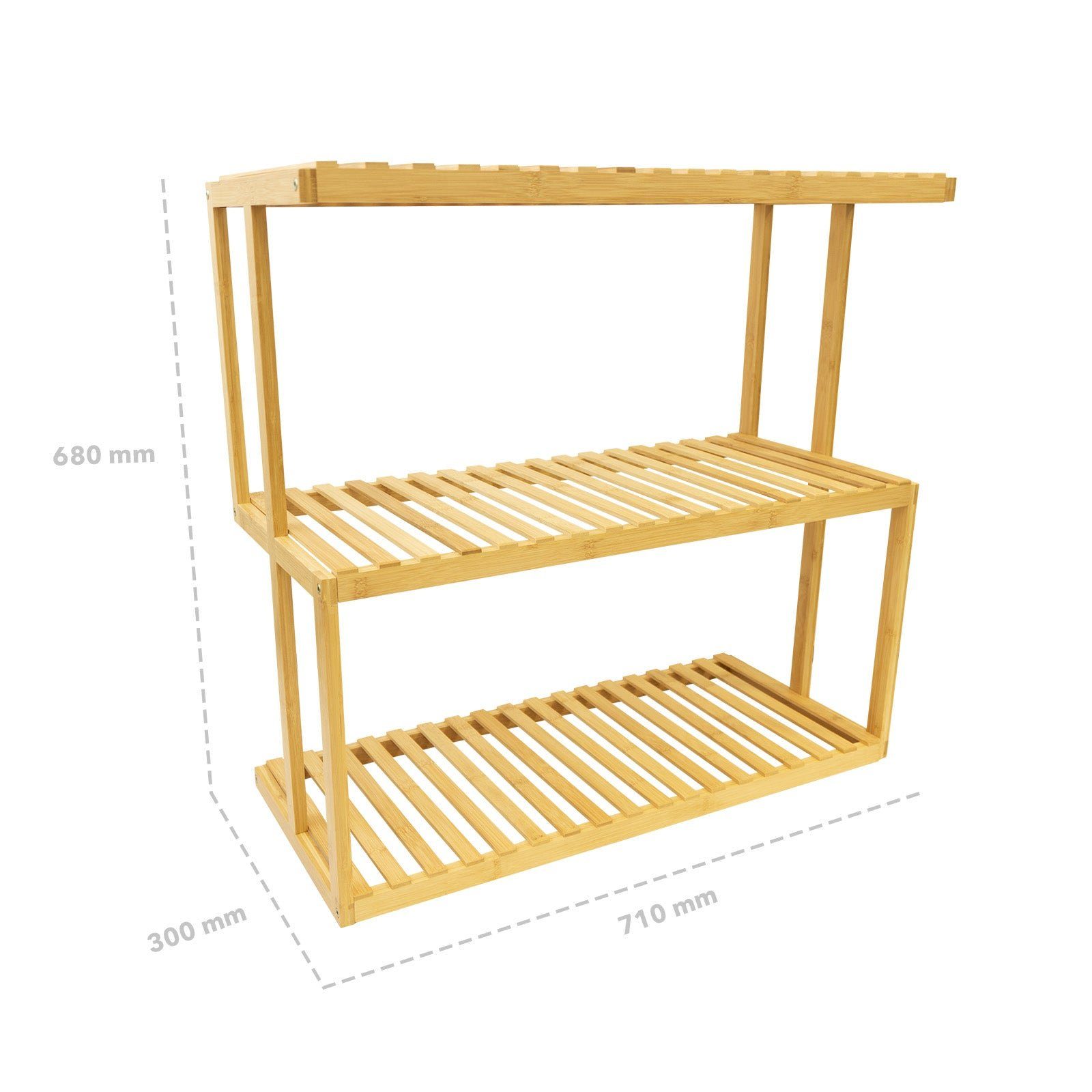 Floordirekt Regal Bambusregal Kano, Blumenregal, 100% Bambus – Bild 4 von 5