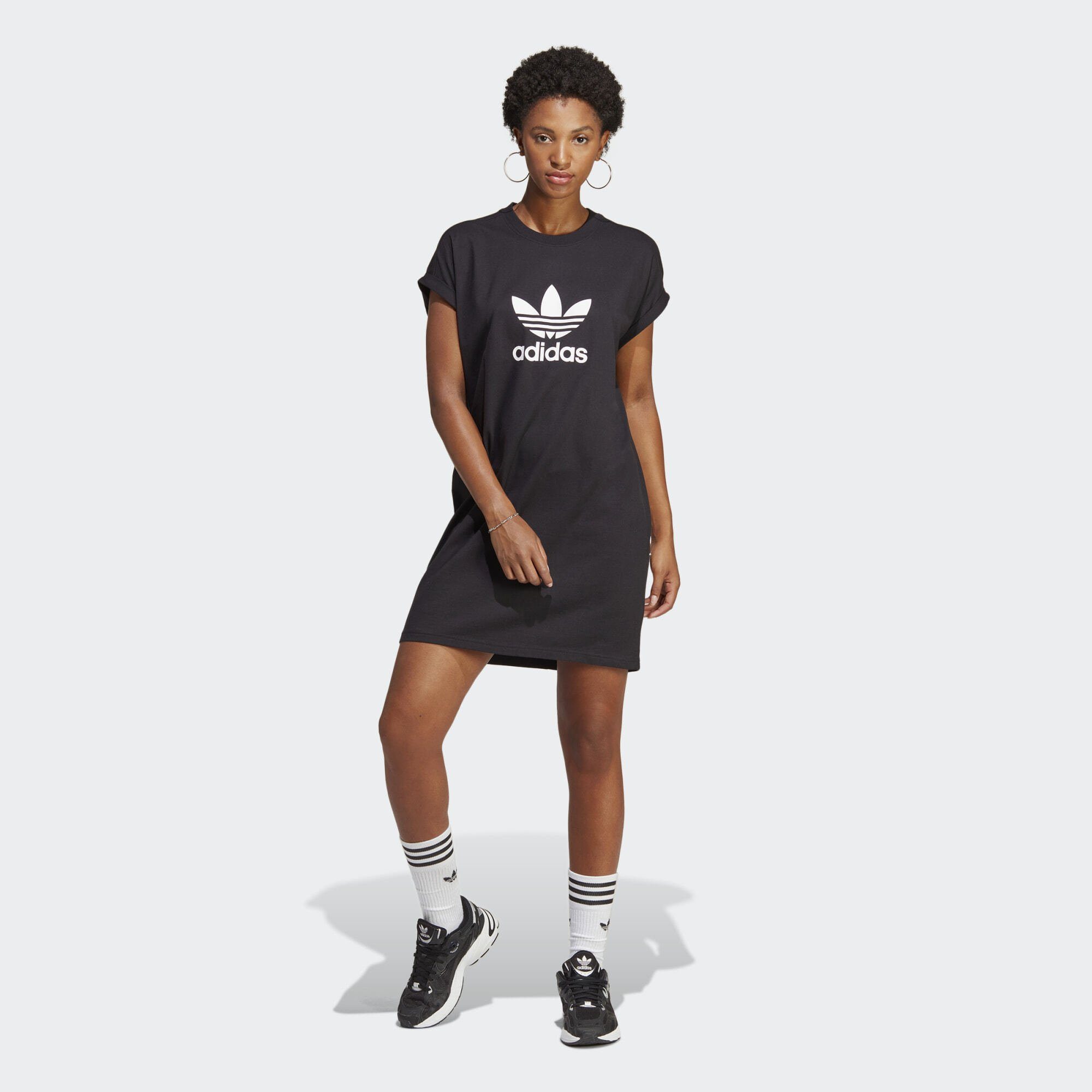 adidas Originals Shirtkleid ADICOLOR CLASSICS TREFOIL T-SHIRT-KLEID Black | Shirtkleider