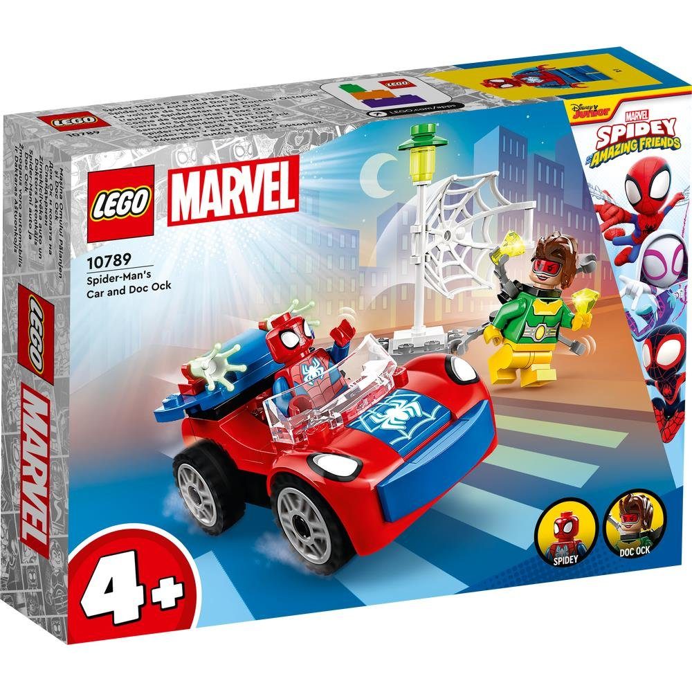 LEGO® Marvel 10789 - Spider-Mans Auto und Doc Ock Konstruktions-Spielset, (48 St), Bau- und Spielset mit 2 Minifiguren, für Kinder ab 4 Jahren