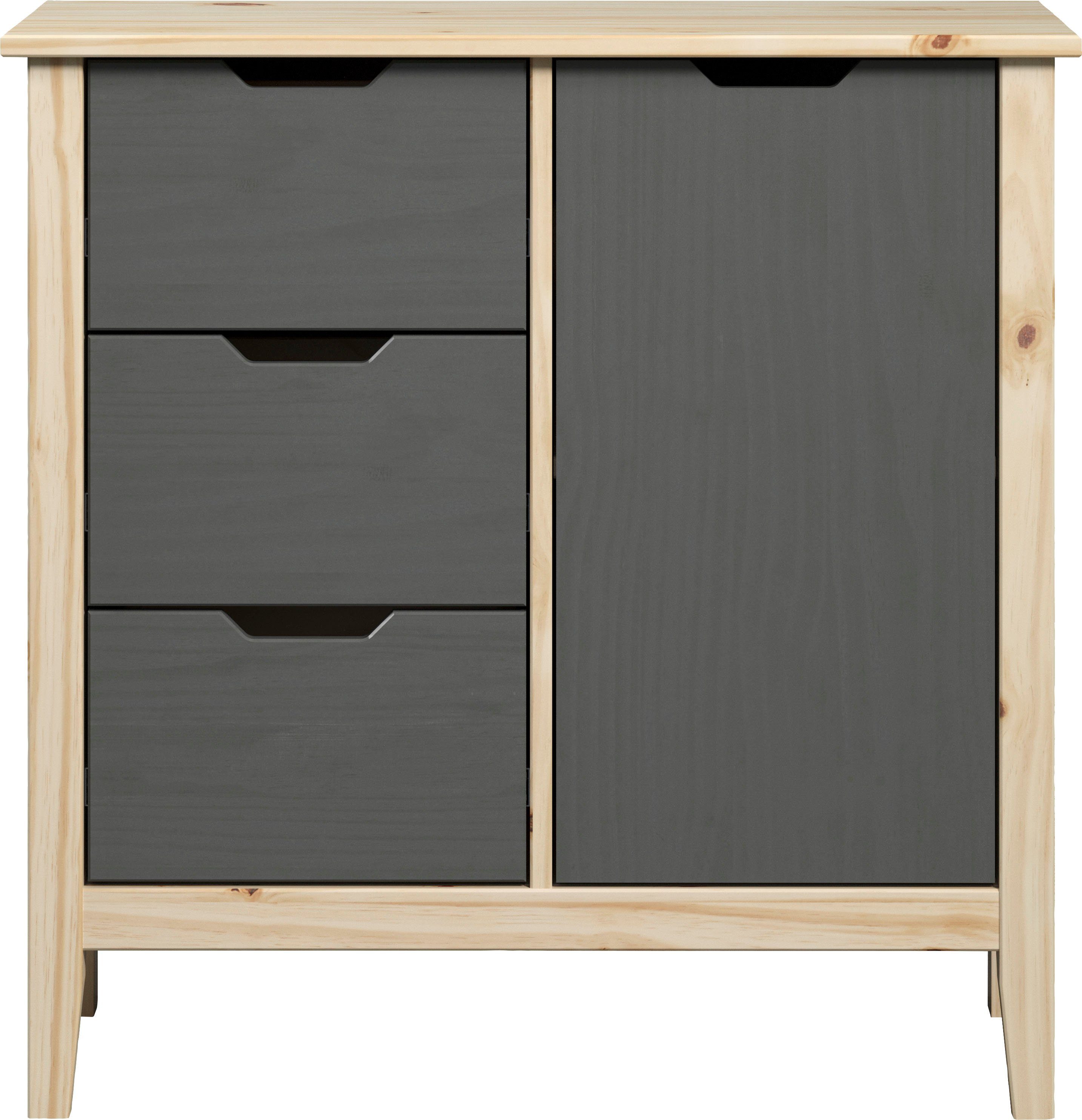 INTER-FURN Kommode Latera (1 St), Massivholz / Klarlack matt, Kiefer, B/H/T: 78 x 79 x 39 cm. Reduzierter Preis € 55,86. Unverbindliche Preisempfehlung € 279,00