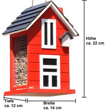 Bambelaa! Vogelhaus Vogelhaus Zum Aufhängen Holz Futterstation Vogelhäuschen für Wildvögel