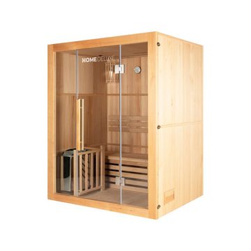 HOME DELUXE Sauna Traditionelle Sauna SKYLINE - L, BxTxH: 150,00 x 120,00 x 190,00 cm, Holz: Hemlocktanne
