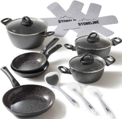 STONELINE Topf-Set, Aluminium, (Set, 14-tlg), Keramik-Antihaftbeschichtung