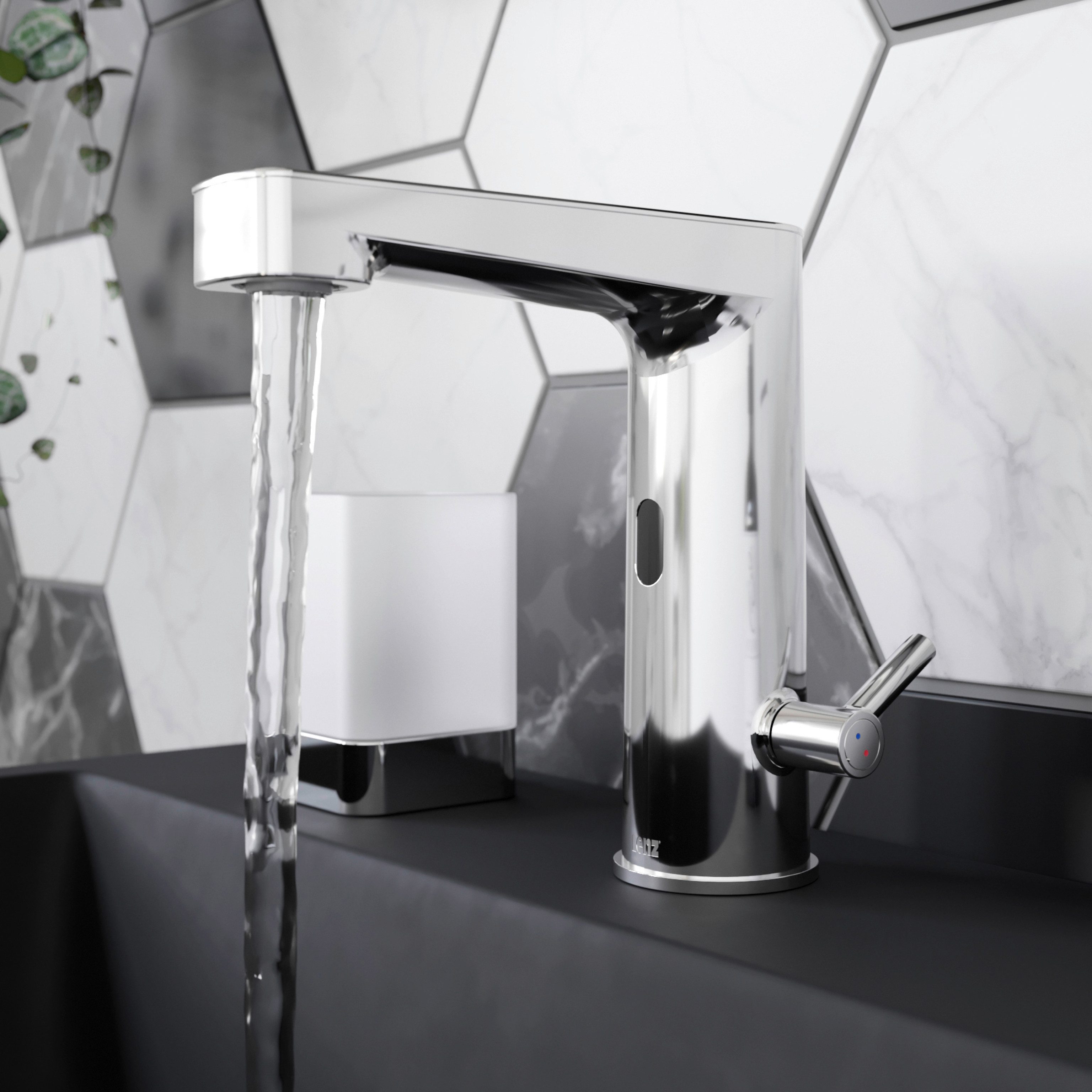 Lenz Waschtischarmatur MOLA Komfortable Sensorsteuerung, Nickelfrei, Mit Easy Clean Pop-Up Ventil