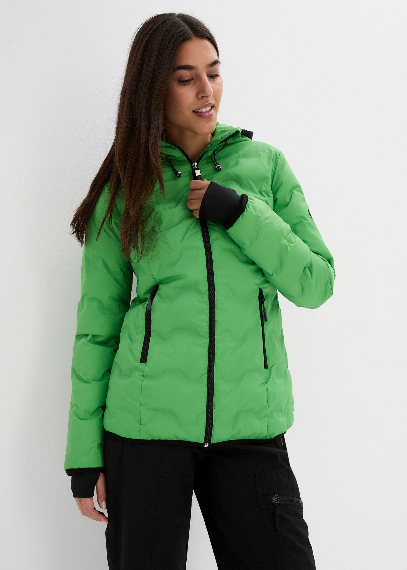 bonprix Funktionsjacke ultraleichte Wattierung, Handy-Innentasche mit Kabelausgang