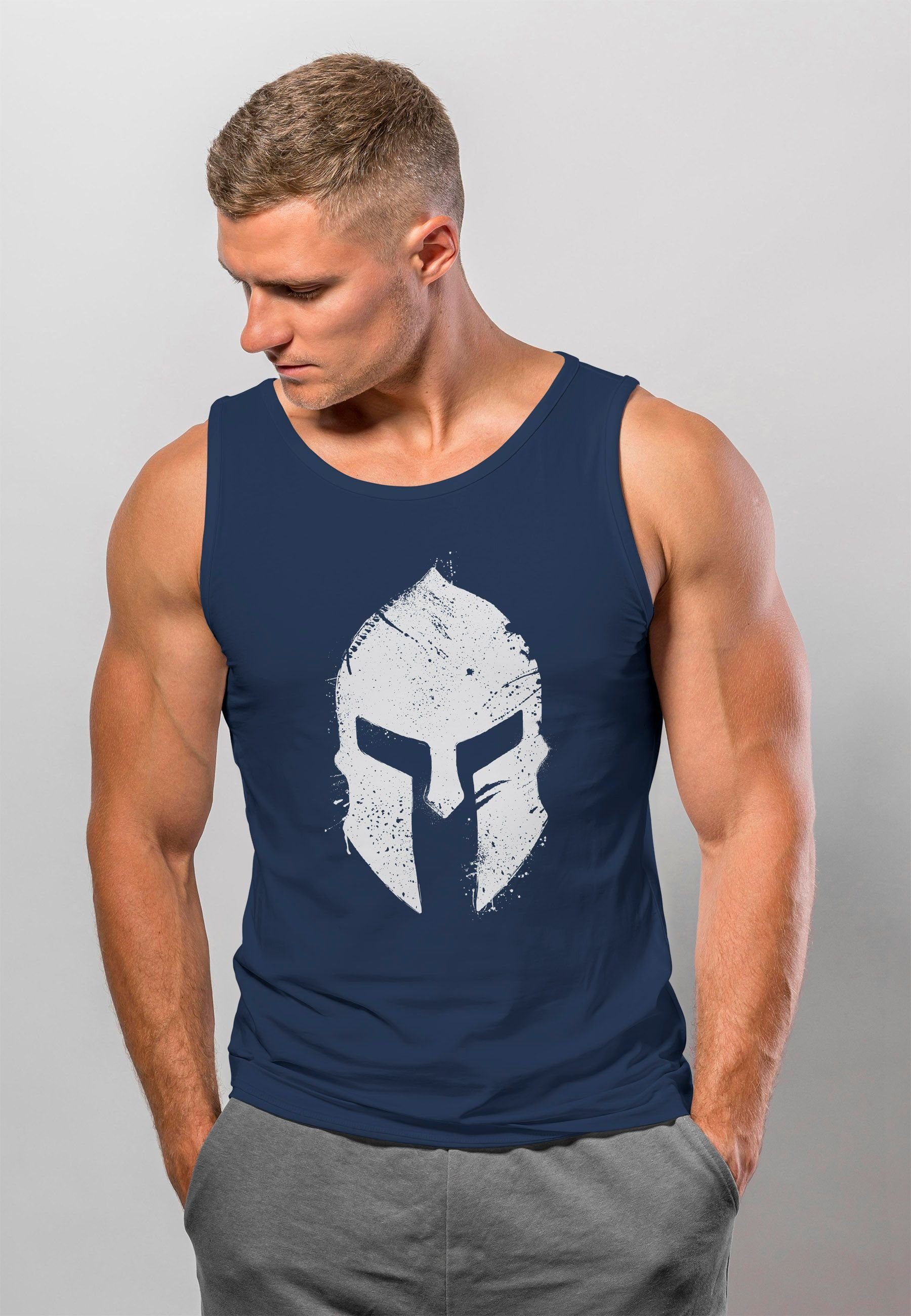 Neverless Tanktop Herren Tank-Top Print Sparta-Helm günstig online kaufen