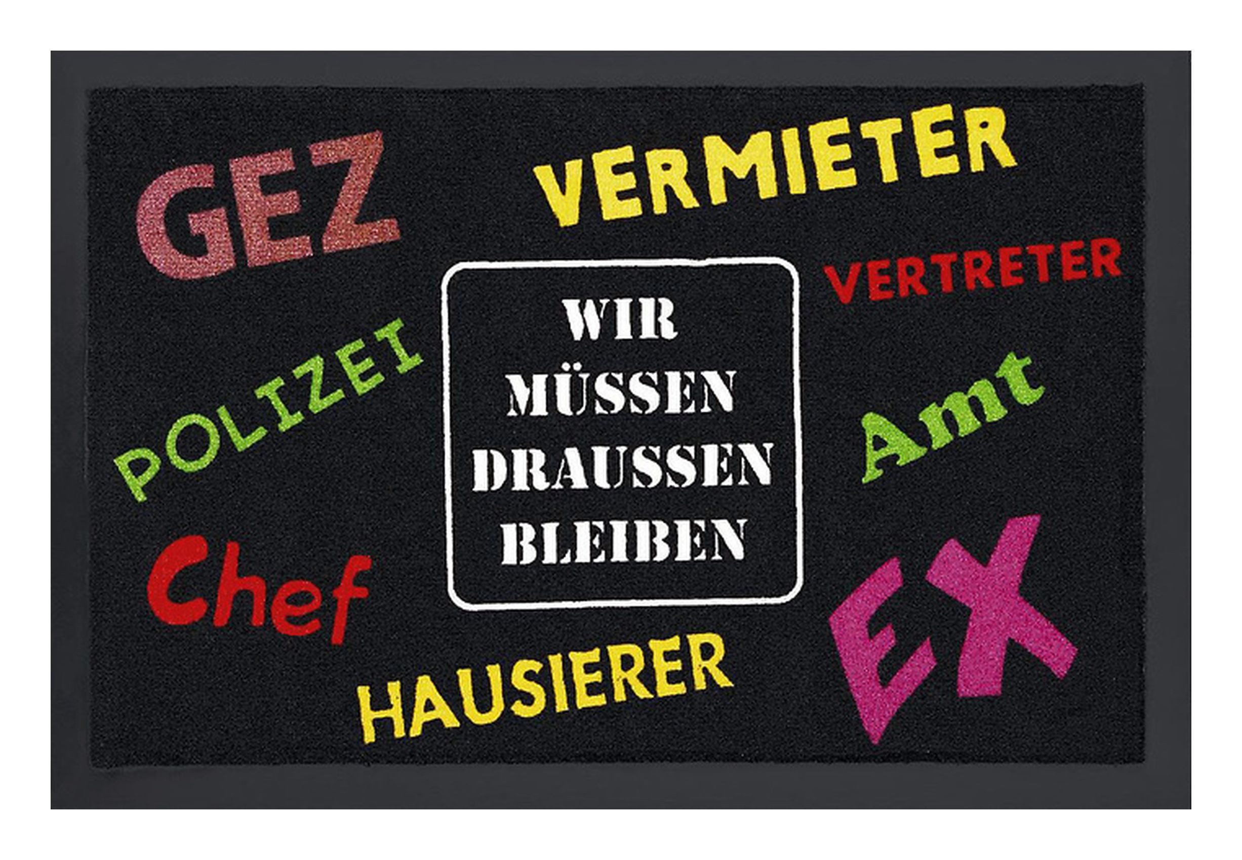 Rockbites Fußmatte Rockbites - Fußmatte Türmatte "müssen draußen bleiben" Schwarz Nr. 12