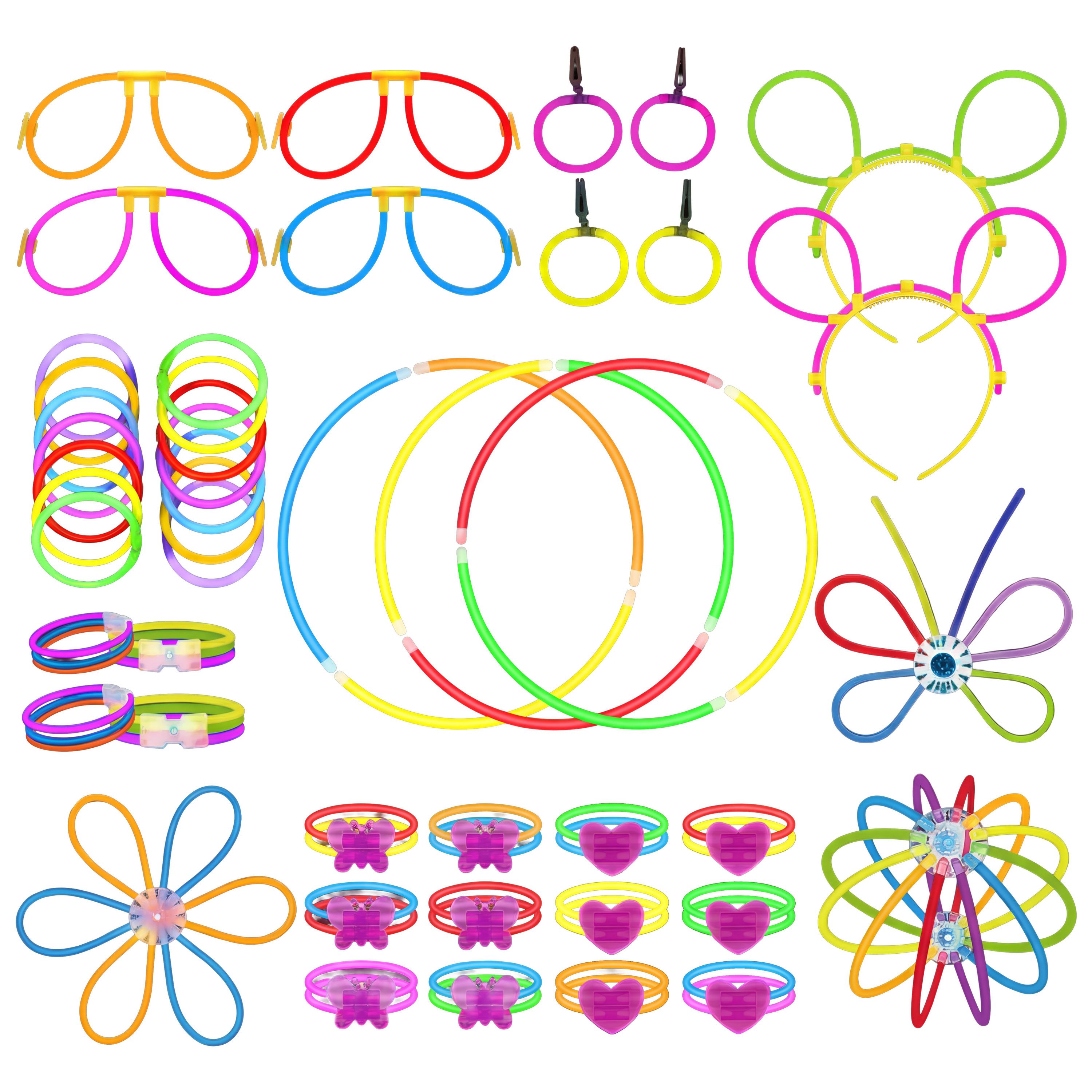 CEPEWA Knicklicht Knicklichter Party Set 230tlg. 7 Neon-Farben H20cm Kunststoff