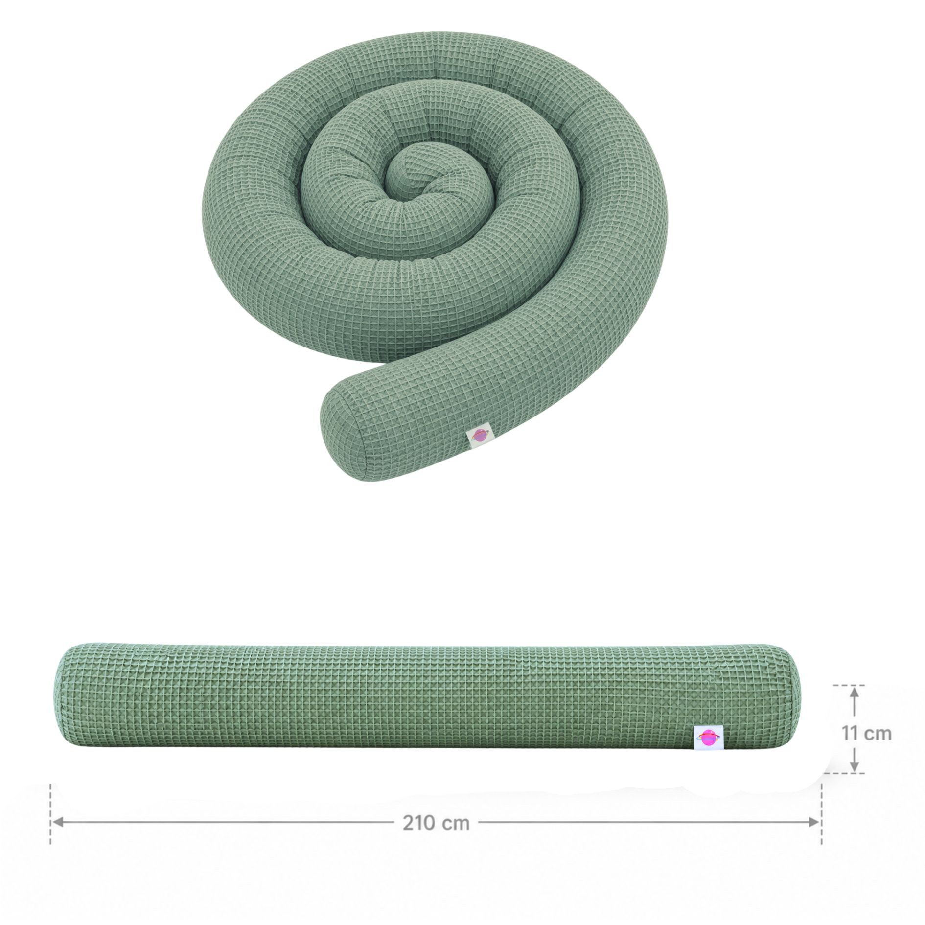Babymajawelt Bettrolle Bett Nestchen Schlange, Wickeltischumrandung Waffel, Lagerungshilfe im Schlaf, Sitzen, Liegen oder Entspannen. Made in EU