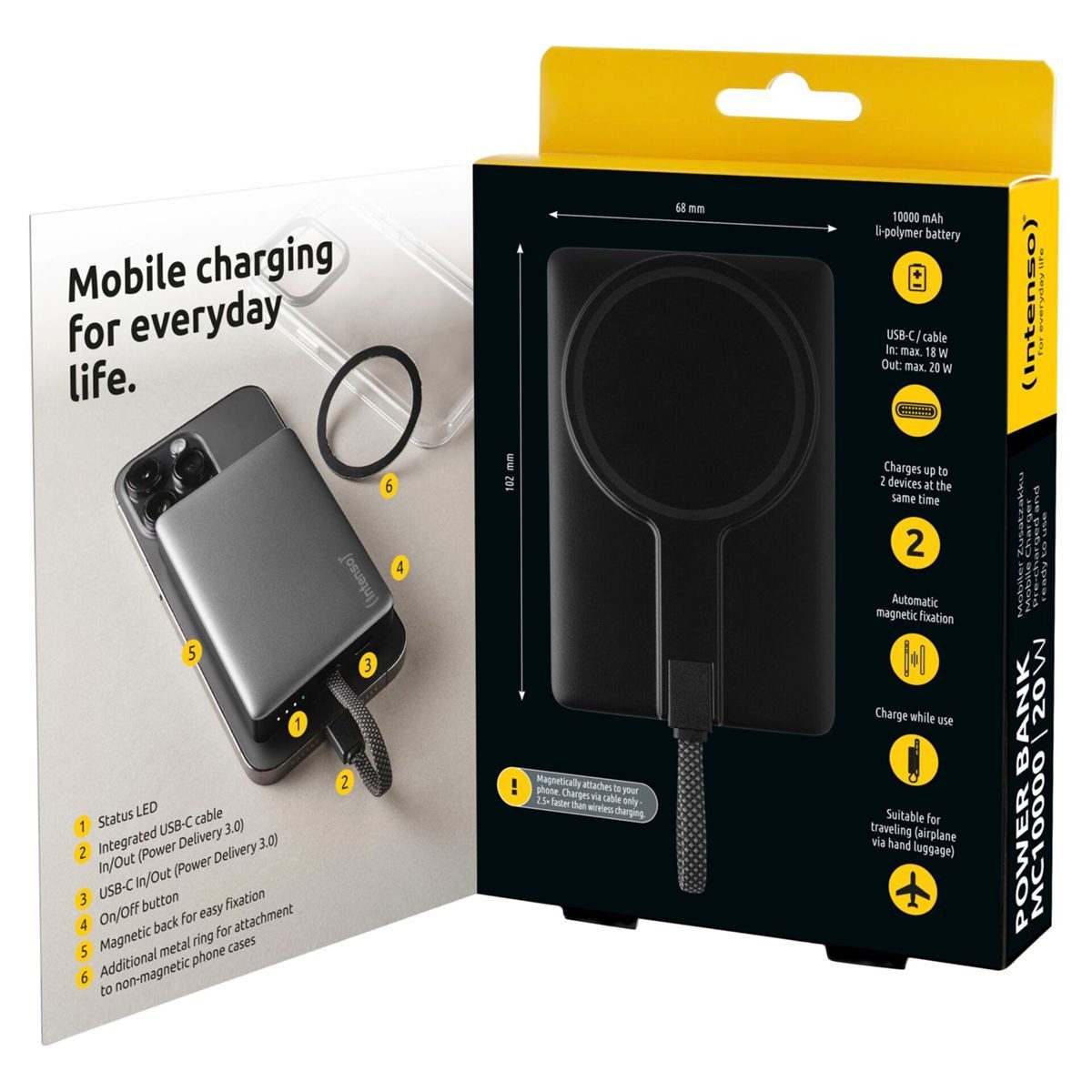 Intenso Powerbank MC10000 10000 mAh magnetic m. Powerstation