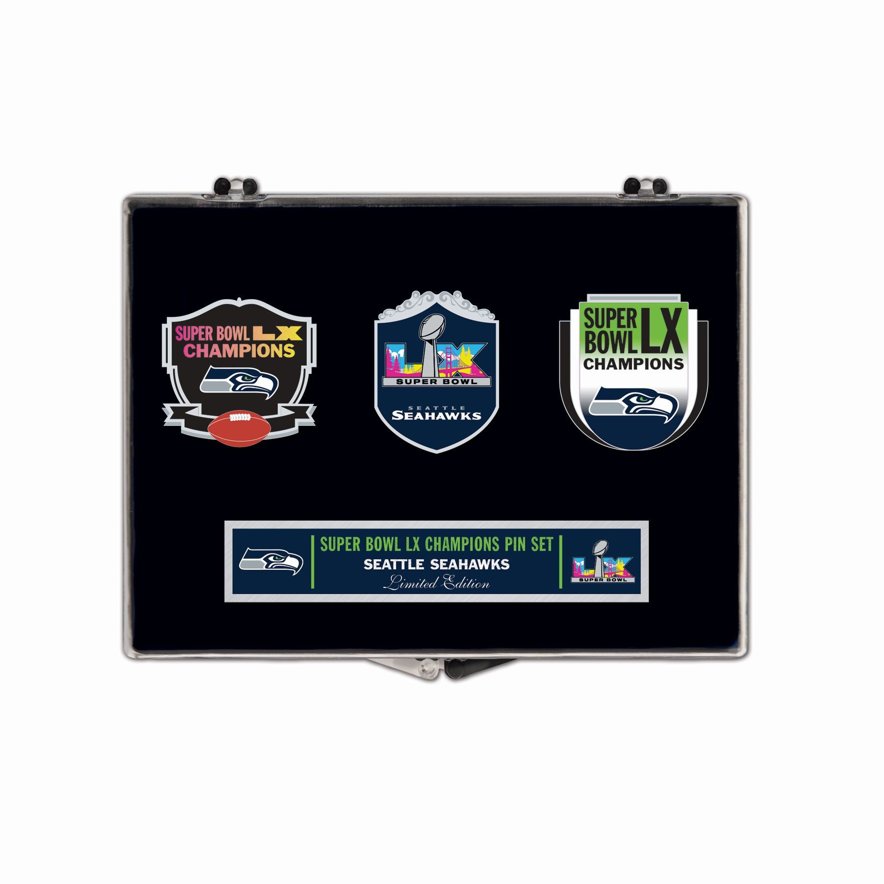 Pins NFL Universal Schmuck Caps 3x PIN SET Seattle Seah