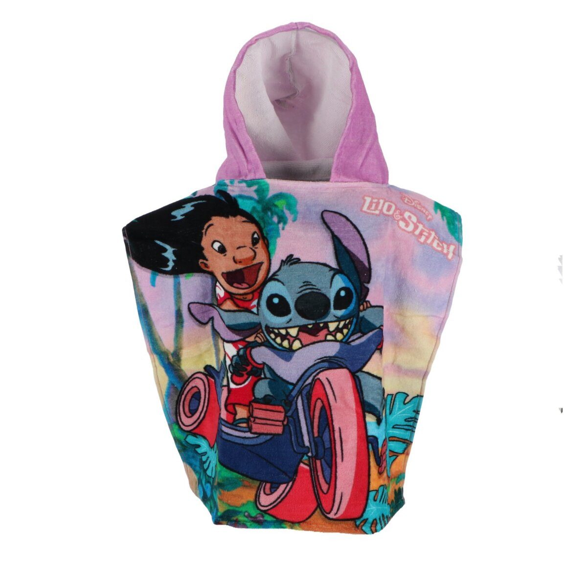 Poncho Lilo & Stitch Weicher Kapuzenponcho für Kinder