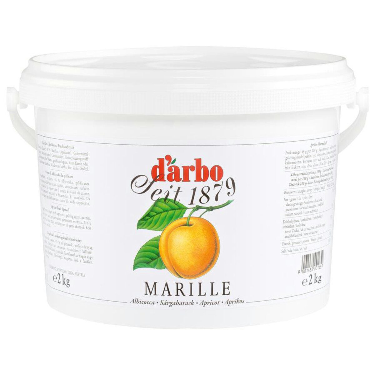darbo Fruchtaufstrich, Darbo Naturrein Fruchtaufstrich Marille Aprikosen Konfitüre 2000g