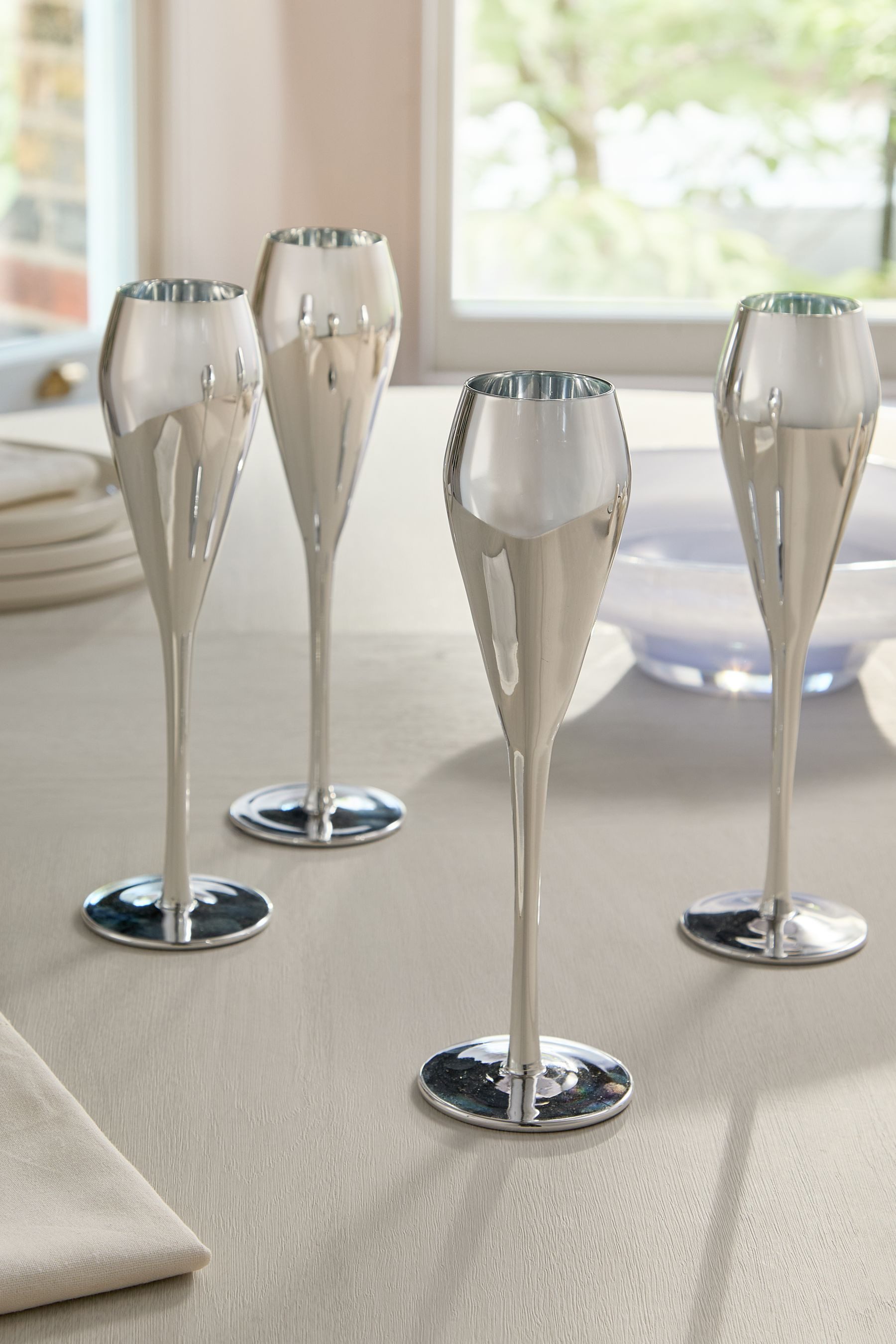 Next Champagnerglas Sloane-Champagnerflöten, 4er-Set, 1-tlg., Glas