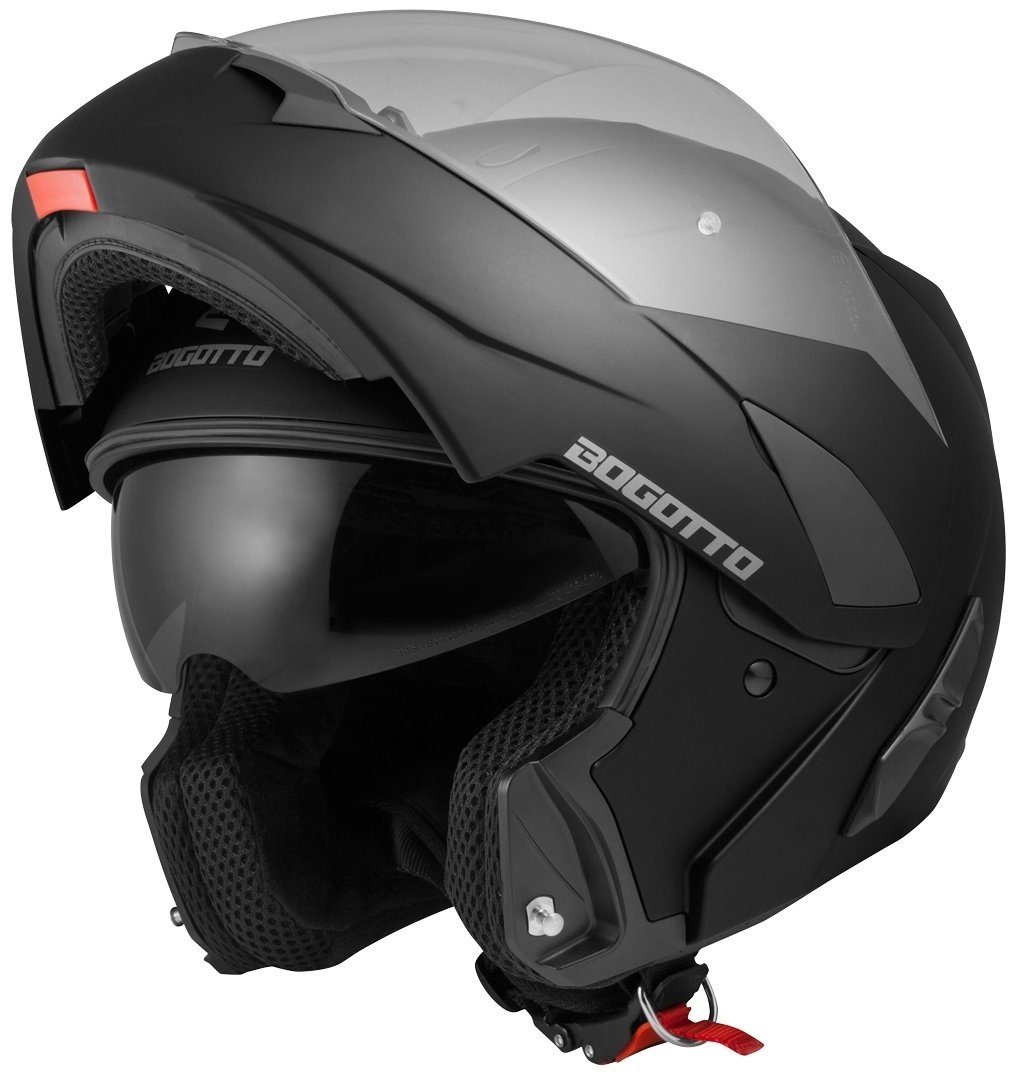 Bogotto Motorradhelm V280 Klapphelm, integriertes Sonnenvisier