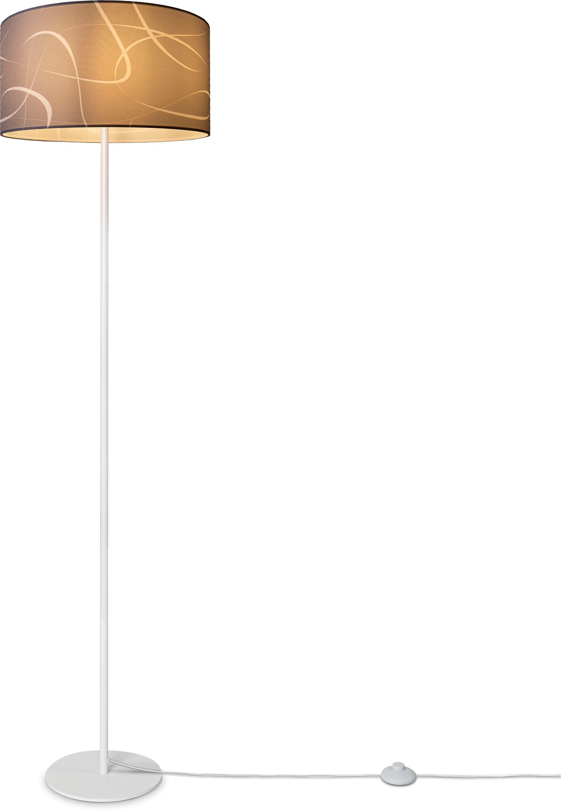 Paco Home Stehlampe Luca Tribal, E27 Stehleuchte ohne Uni Lampenschirm Stoff Abstrakt Leuchtmittel, Modern Dreibein Mit
