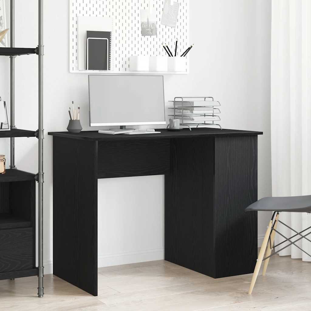 furnicato Schreibtisch 100 x 55 x 75 cm Schwarze Eiche (1-St), Geräumiger Computertisch mit viel Stauraum für dein Büro