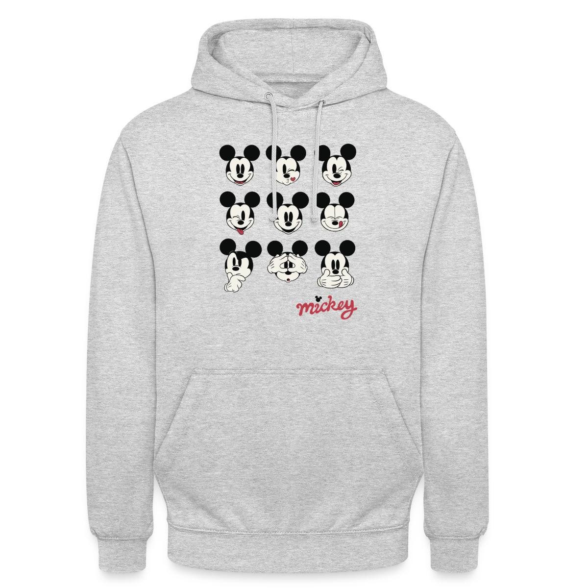 Spreadshirt Hoodie Mickey & Minnie Mickey Mouse Gesichtsausdrücke Unisex Hoodie (1-tlg)