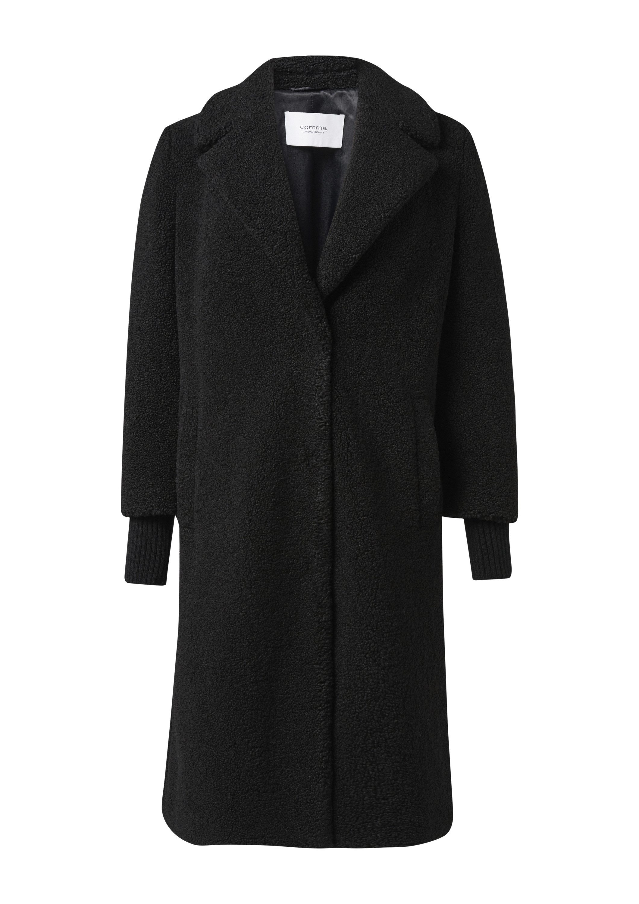 comma Funktionsmantel Outdoor-Mantel Langer Mantel aus Teddyplüsch günstig online kaufen