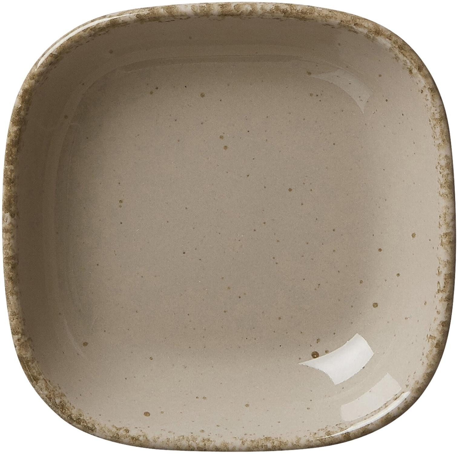 Ritzenhoff & Breker Dipschale Dipschale quadratisch 10 cm Vintage-Look, Porzellan, Spülmaschinefest