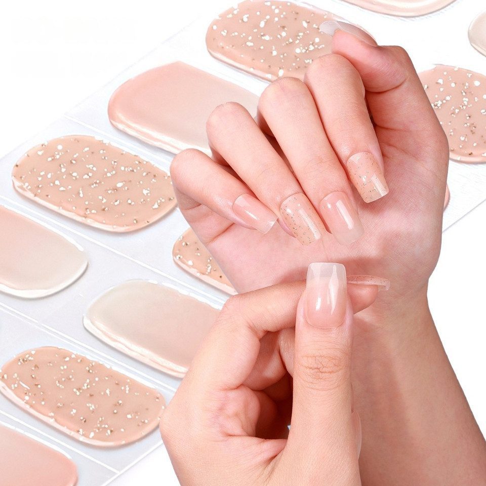 Rötting Design Kunstfingernägel zum Aufkleben 22 Stk Gel Nails Kunstnägel Nagelsticker Saloon-Qualität, Set 22-tlg., Gelnägel Set inkl. Manikürstäbchen & Nagelpfeile, Gel Nails zum Aufkleben - ohne UV - Nail Art - passgenau