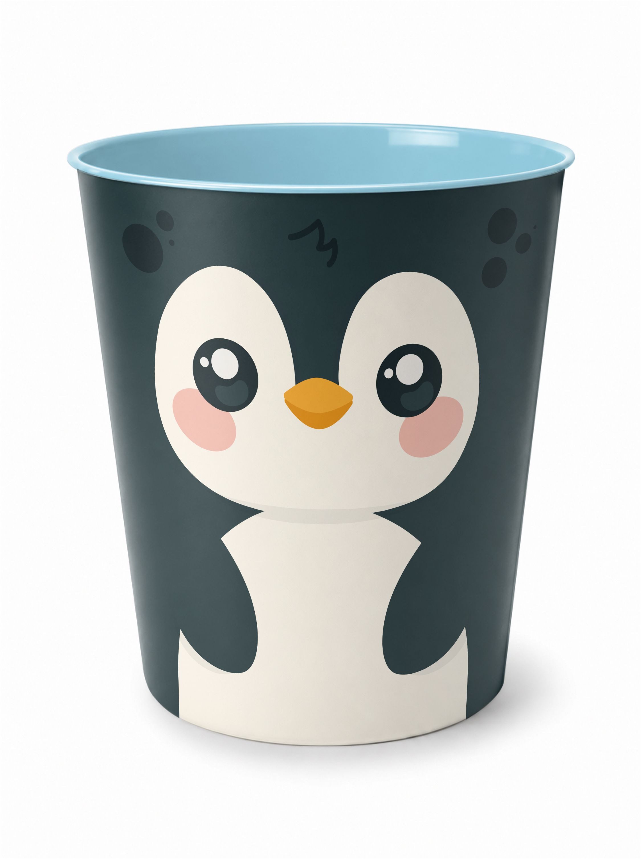 itenga Papierkorb itenga Papierkorb Tiermotiv - PINGUIN - Kawaii Design - ca 11 Liter
