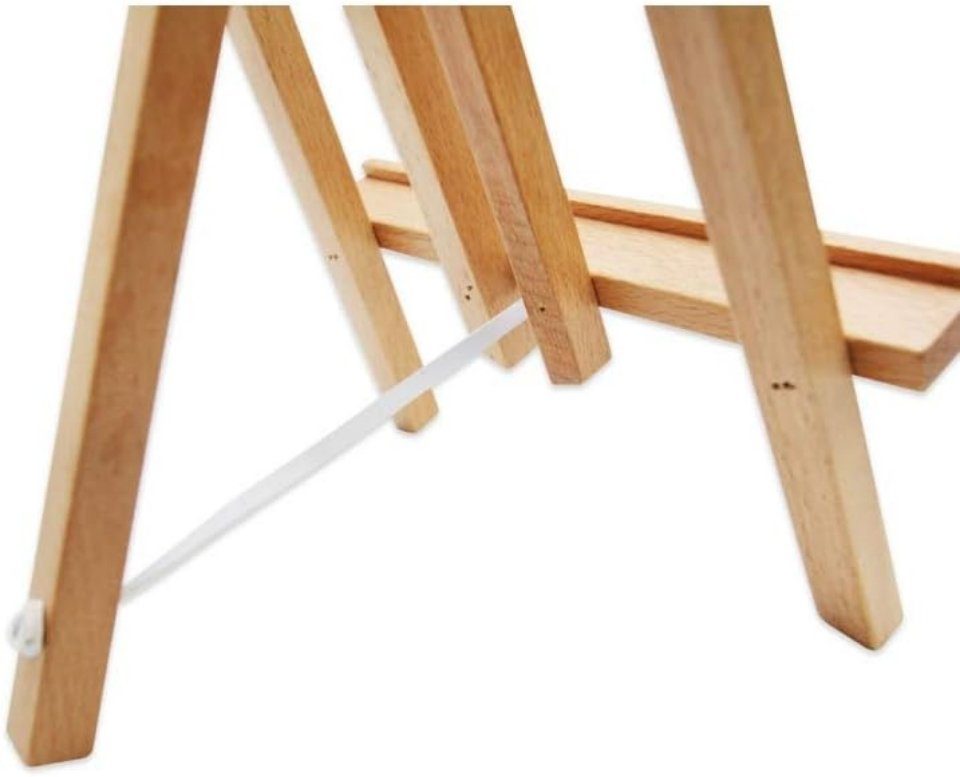 Mont Marte Tischstaffelei Kompakte Staffelei aus Buche - in 2 Varianten (30 cm & 40 cm Höhe), Buchenholz-Staffelei zum Malen & für Leinwände, Photos & Kunstwerk – Bild 4 von 5