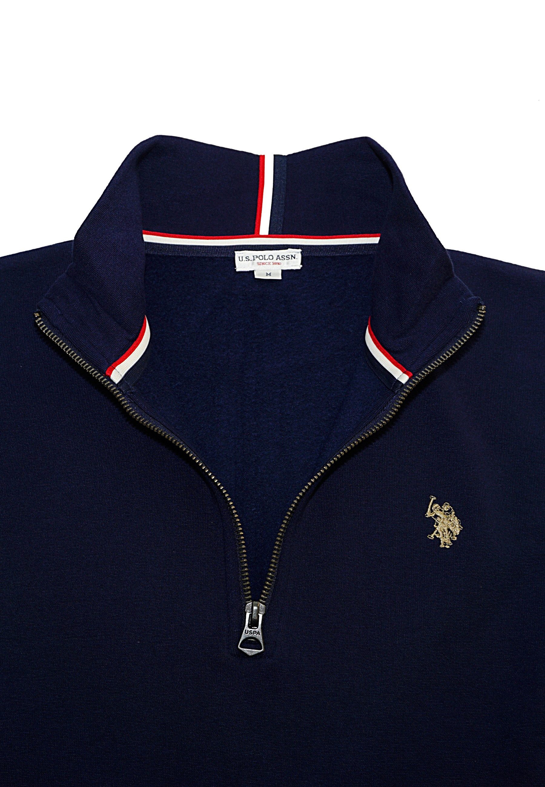 U.S. Polo Assn. Strickpullover Pullover Troyer Half Zip (1-tlg)