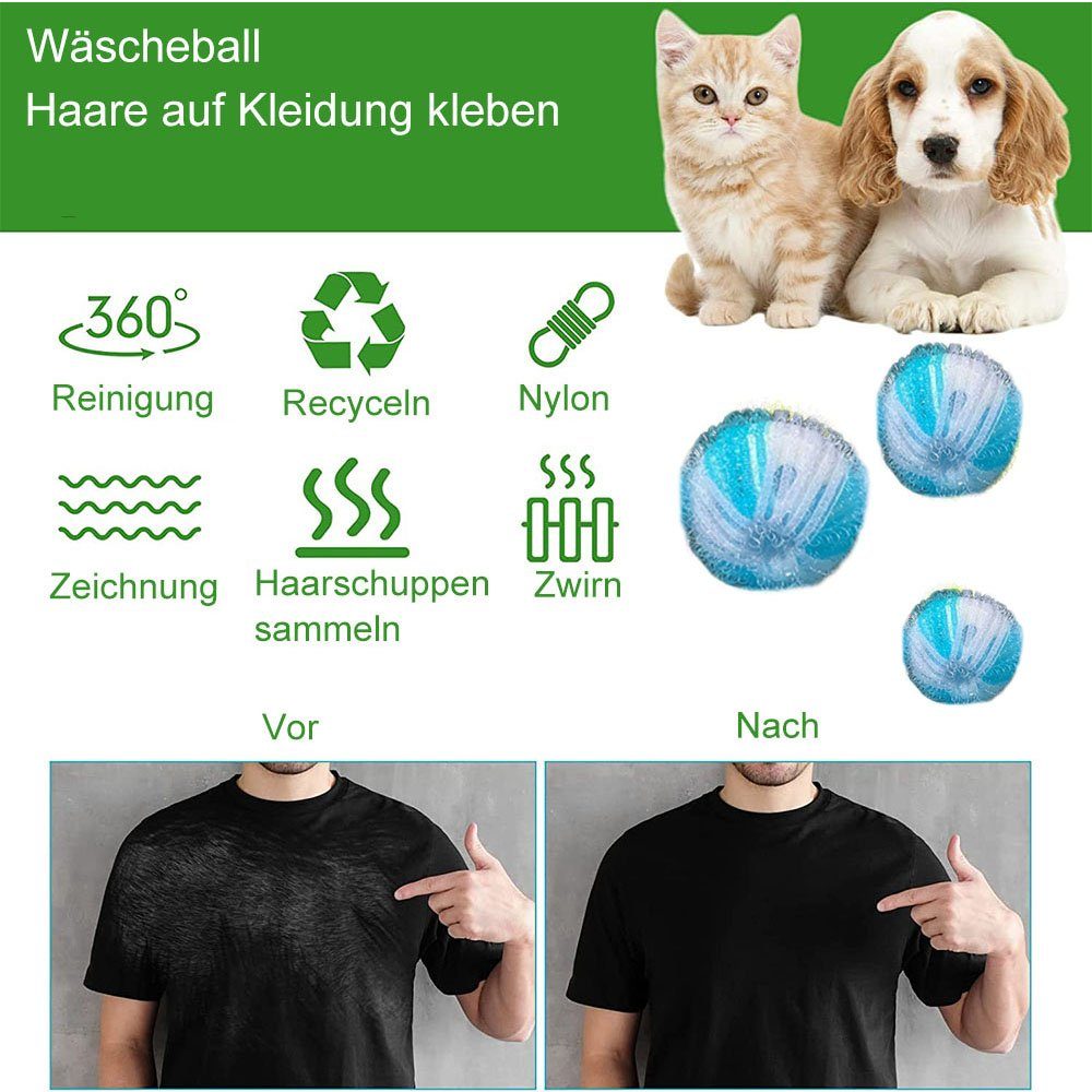 NUODWELL Wäschekugel 16 Stücke Tierhaarentferner , Tierhaarentferner Waschmaschine