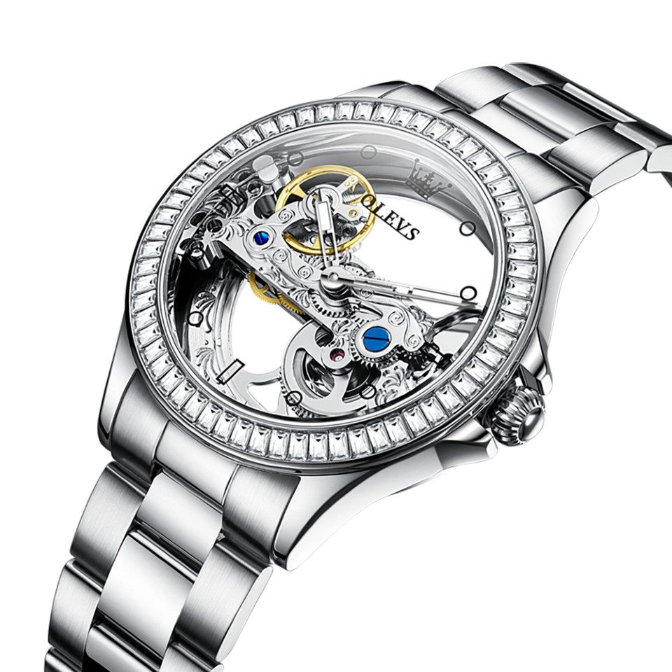 OLEVS Automatikuhr Luxus Frauen Automatikuhr Damenuhr günstig online kaufen