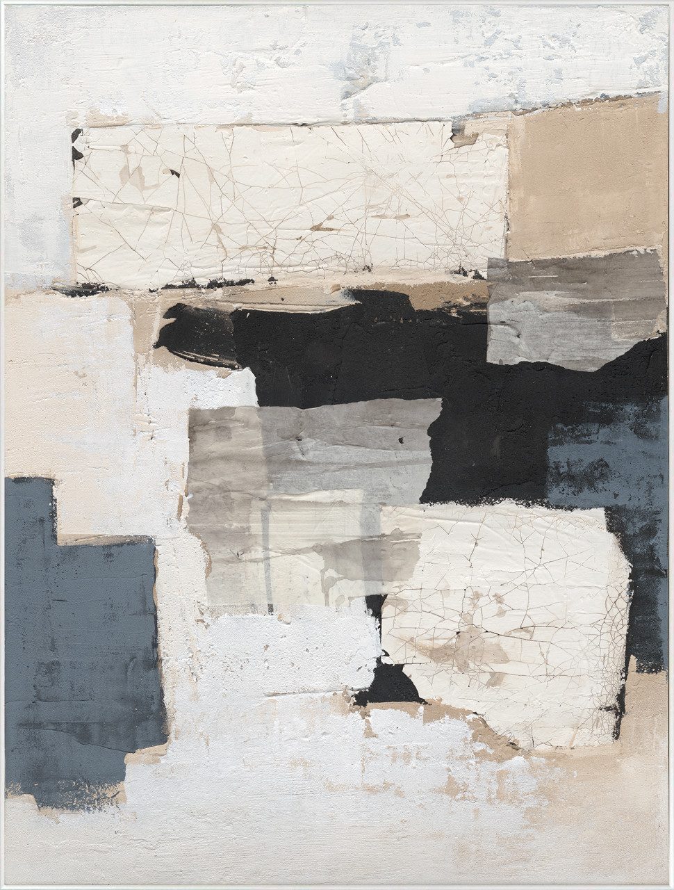 ArtUniverse Gemälde Facets in Natural Shades 90 x 120 cm, Abstrakt