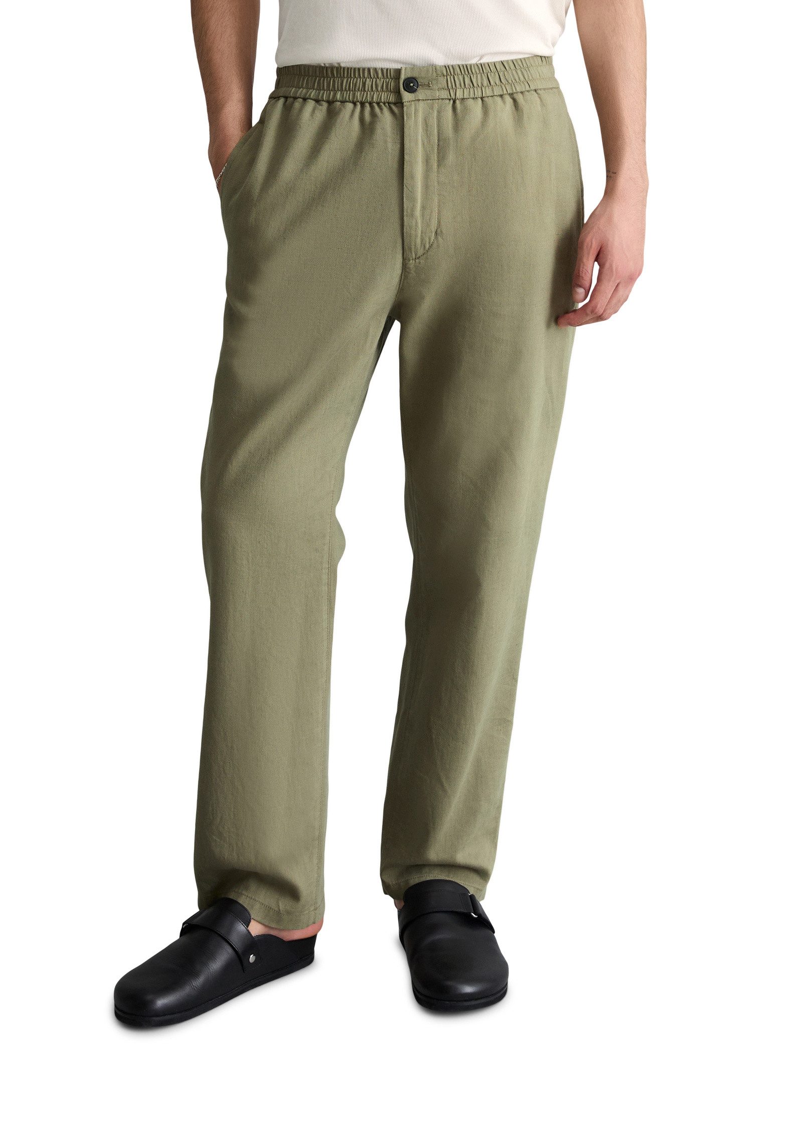 Marc O'Polo DENIM Chinohose aus Bio-Baumwolle und Leinen